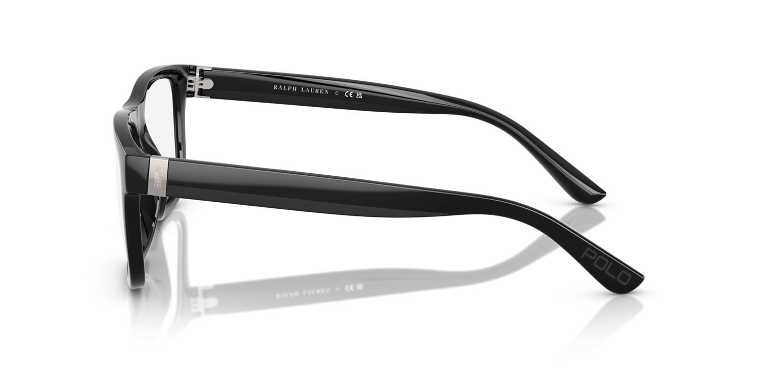 Eyeglasses Polo PH 2290U (5001) color nero lucido shape rectangle lenses lente demo