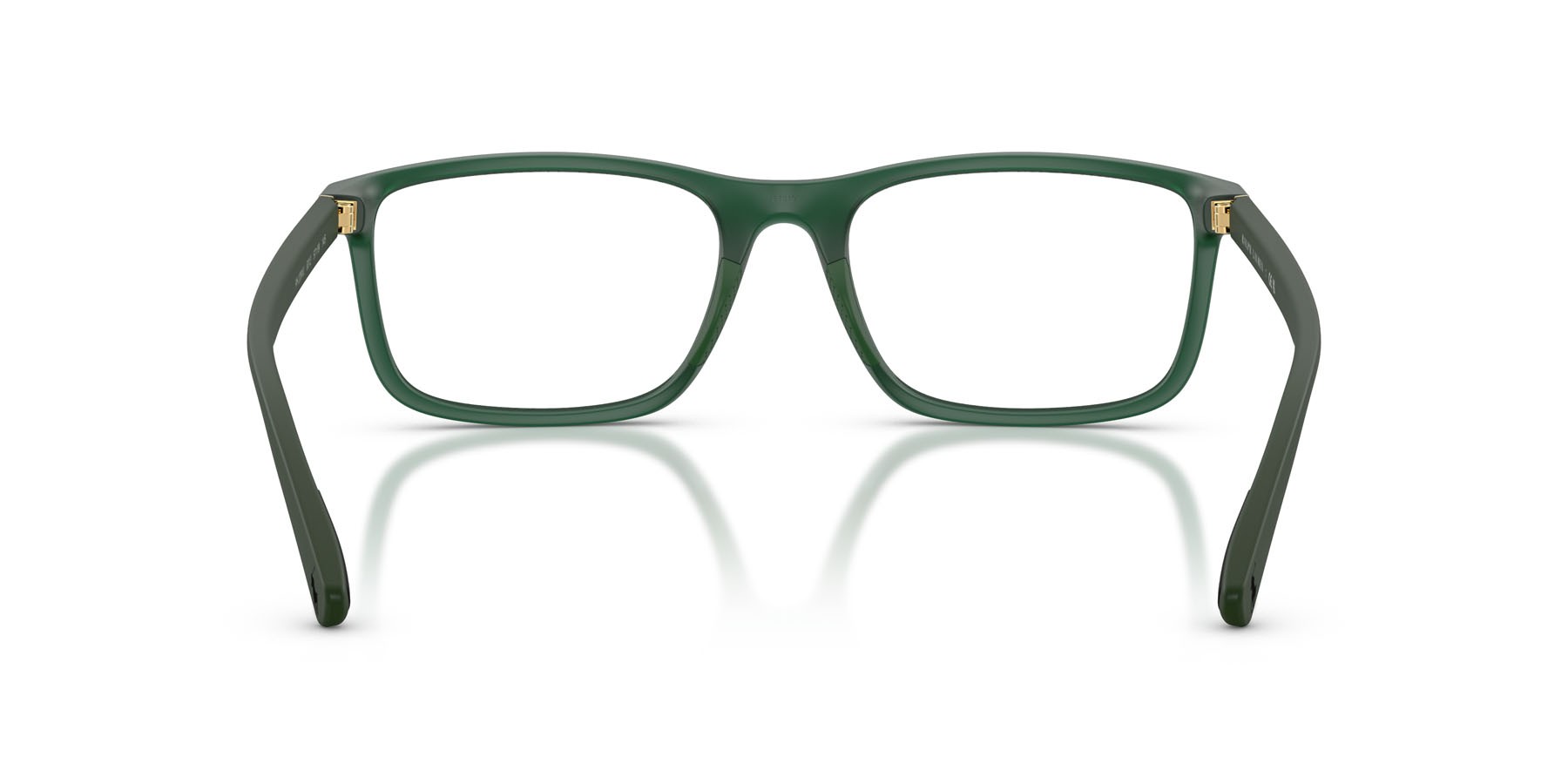 Eyeglasses Polo PH 2291U (6312) color matte transparent dark green shape rectangle lenses lente demo