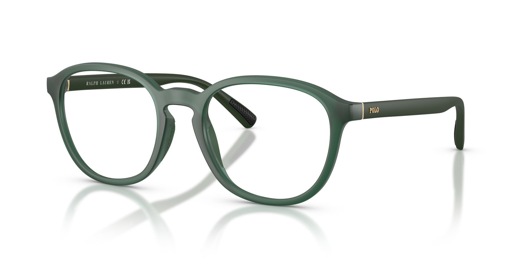 Occhiali da vista Polo PH 2292U (6312) colore matte transparent dark green forma quadrato lenti lente demo