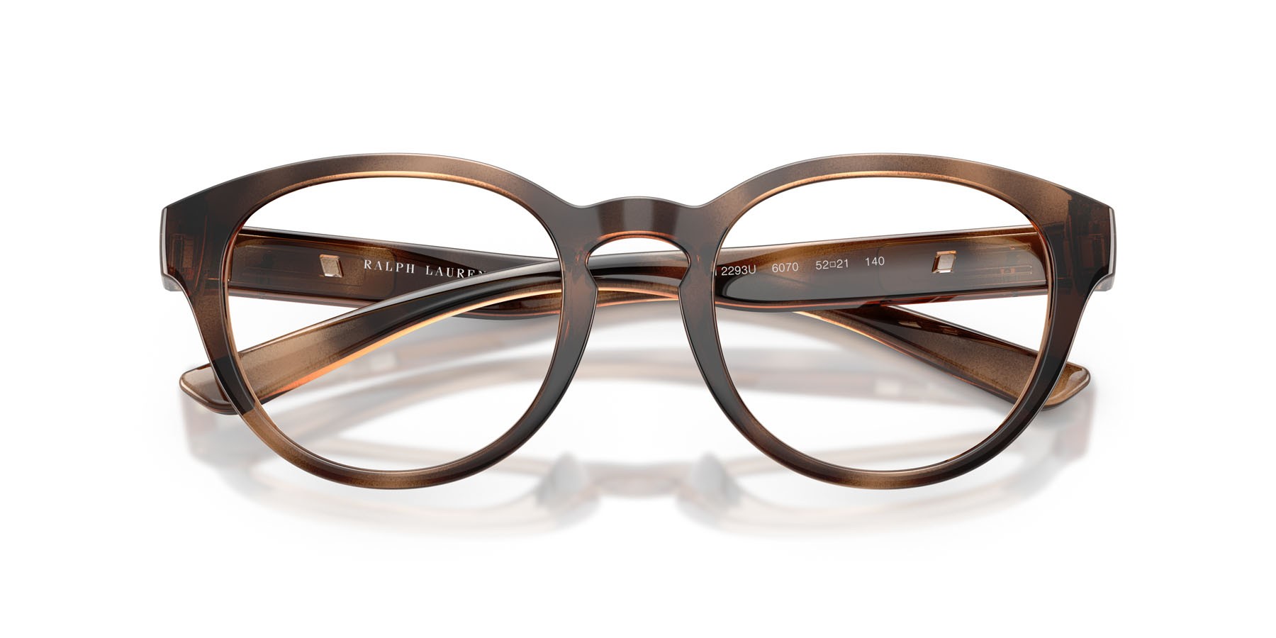 Eyeglasses Polo PH 2293U (6070) color havana scuro lucido shape pantos lenses lente demo