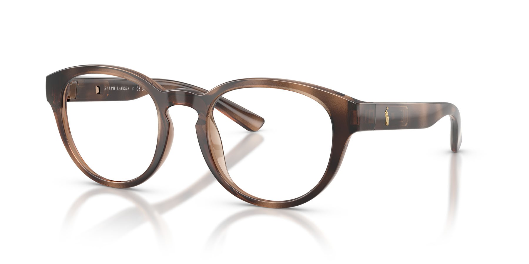 Eyeglasses Polo PH 2293U (6070) color havana scuro lucido shape pantos lenses lente demo