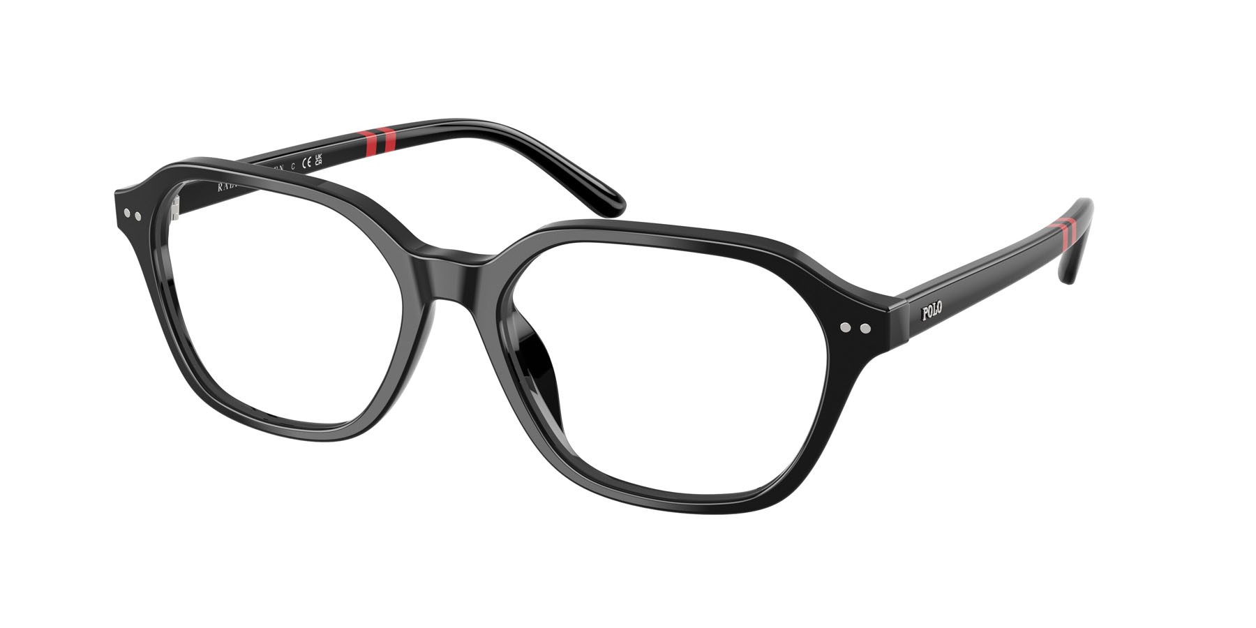 Eyeglasses Polo PH 2295U (5001) color nero lucido shape square lenses lente demo