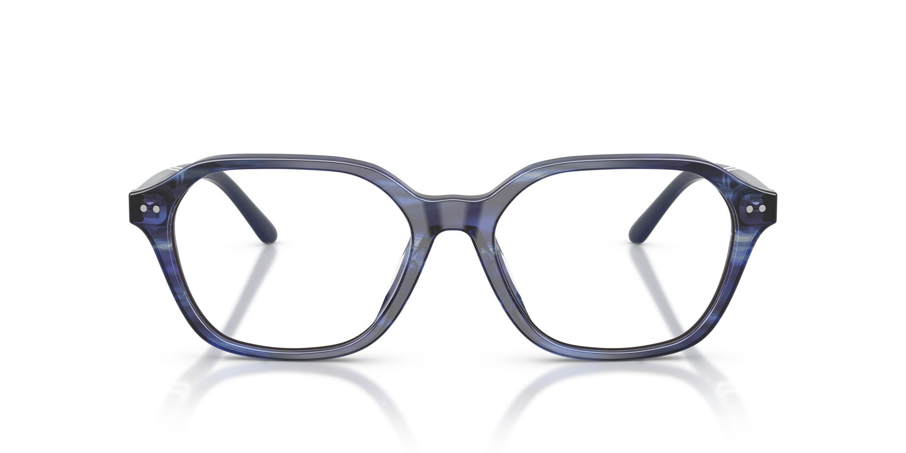 Eyeglasses Polo PH 2295U (6314) color blu brillante striato shape square lenses lente demo