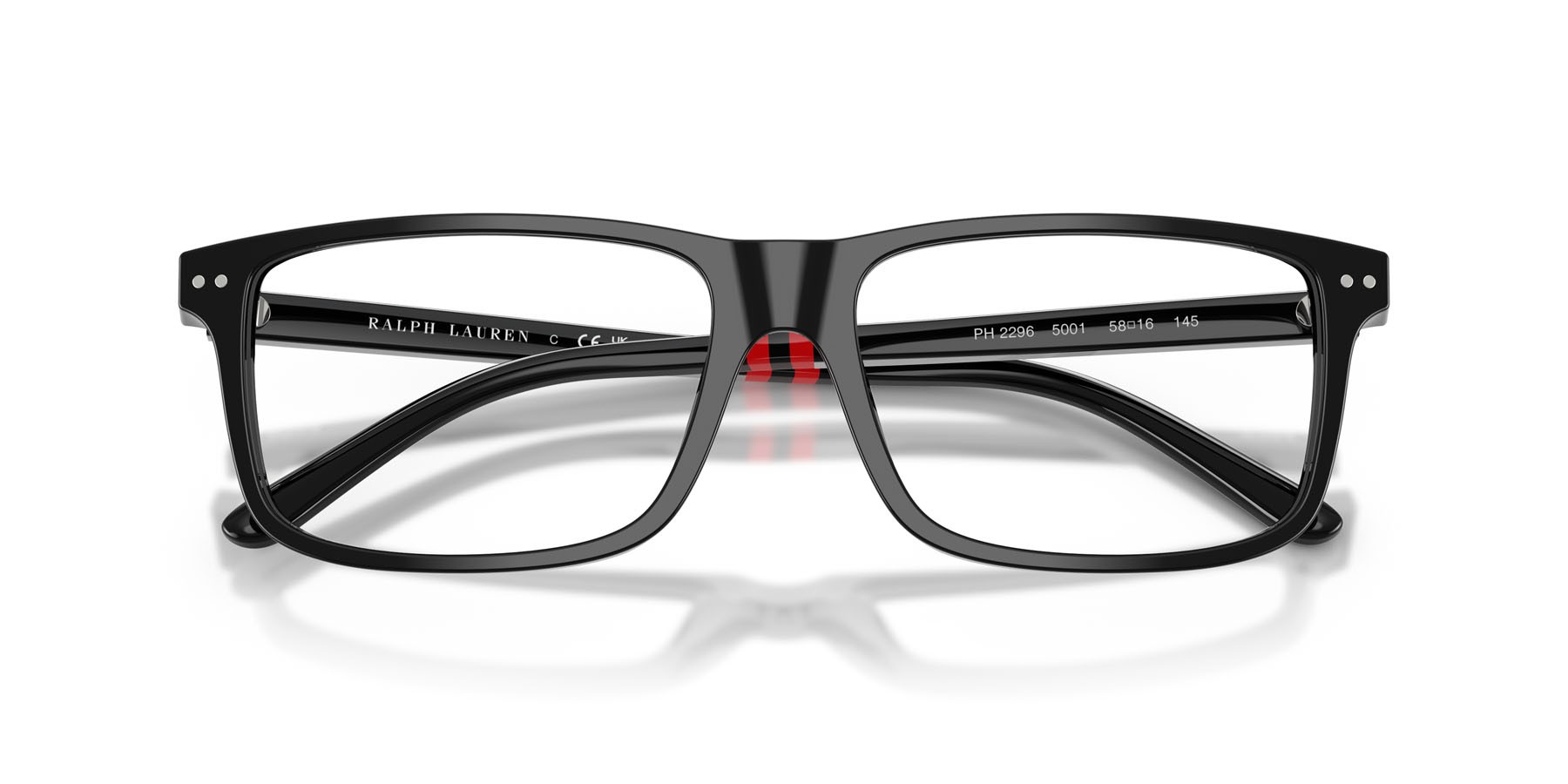 Occhiali da vista Polo PH 2296 (5001) colore nero lucido forma rettangolare lenti lente demo