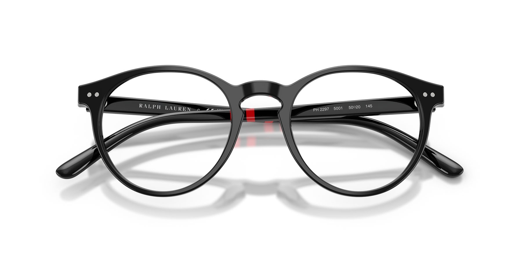 Occhiali da vista Polo PH 2297 (5001) colore nero lucido forma rotondo lenti lente demo