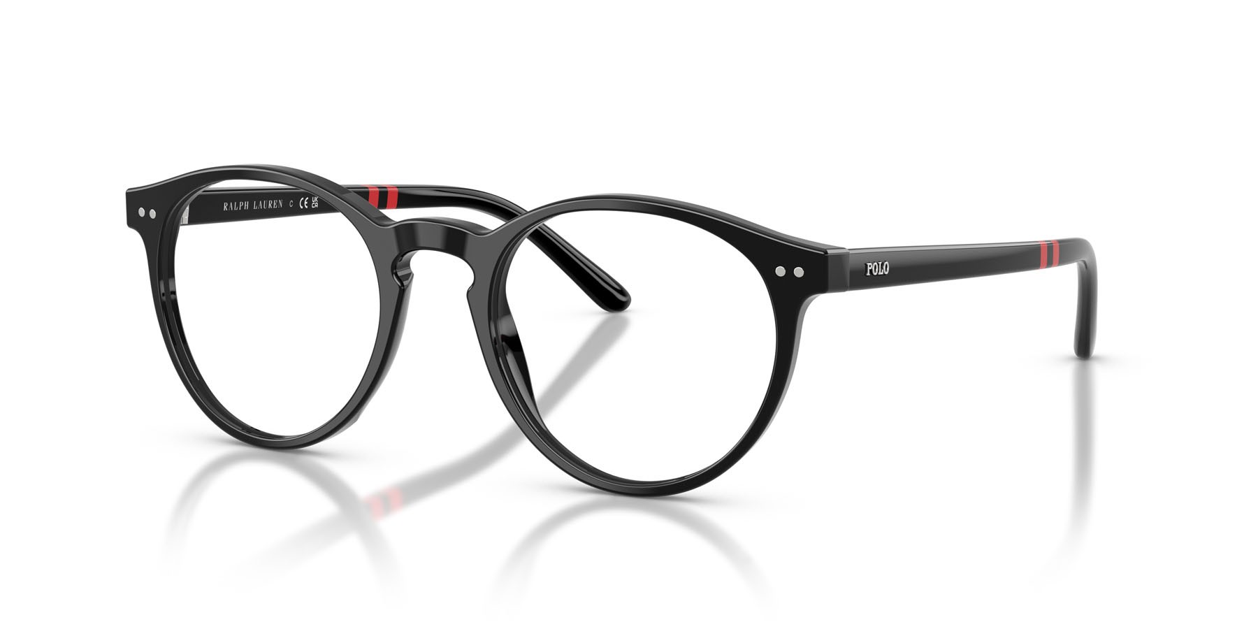 Occhiali da vista Polo PH 2297 (5001) colore nero lucido forma rotondo lenti lente demo