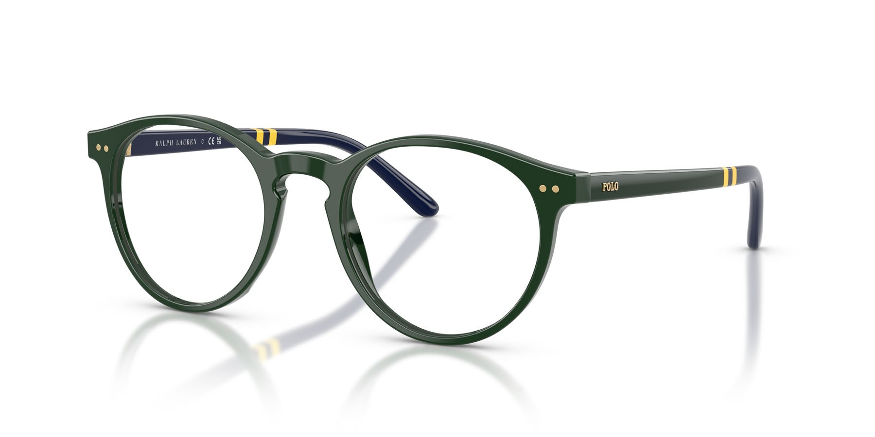 Occhiali da vista Polo PH 2297 (6140) colore verde lucido forma rotondo lenti lente demo