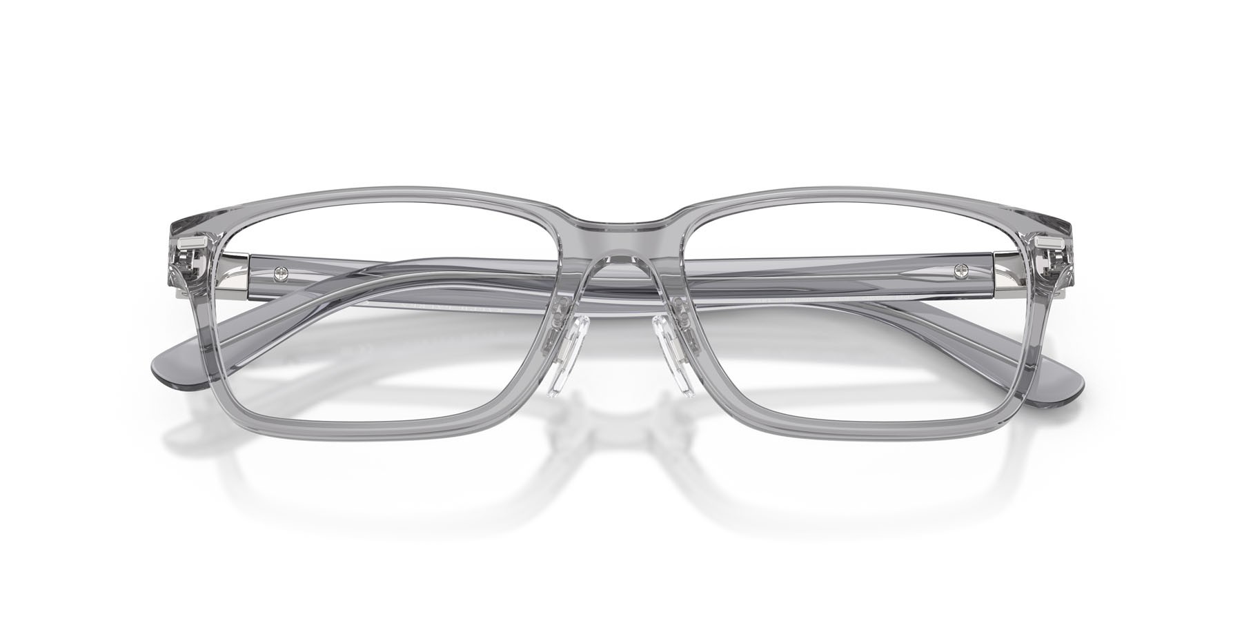 Eyeglasses Polo PH 2299D (6322) color grigio trasparente lucido shape rectangle lenses lente demo