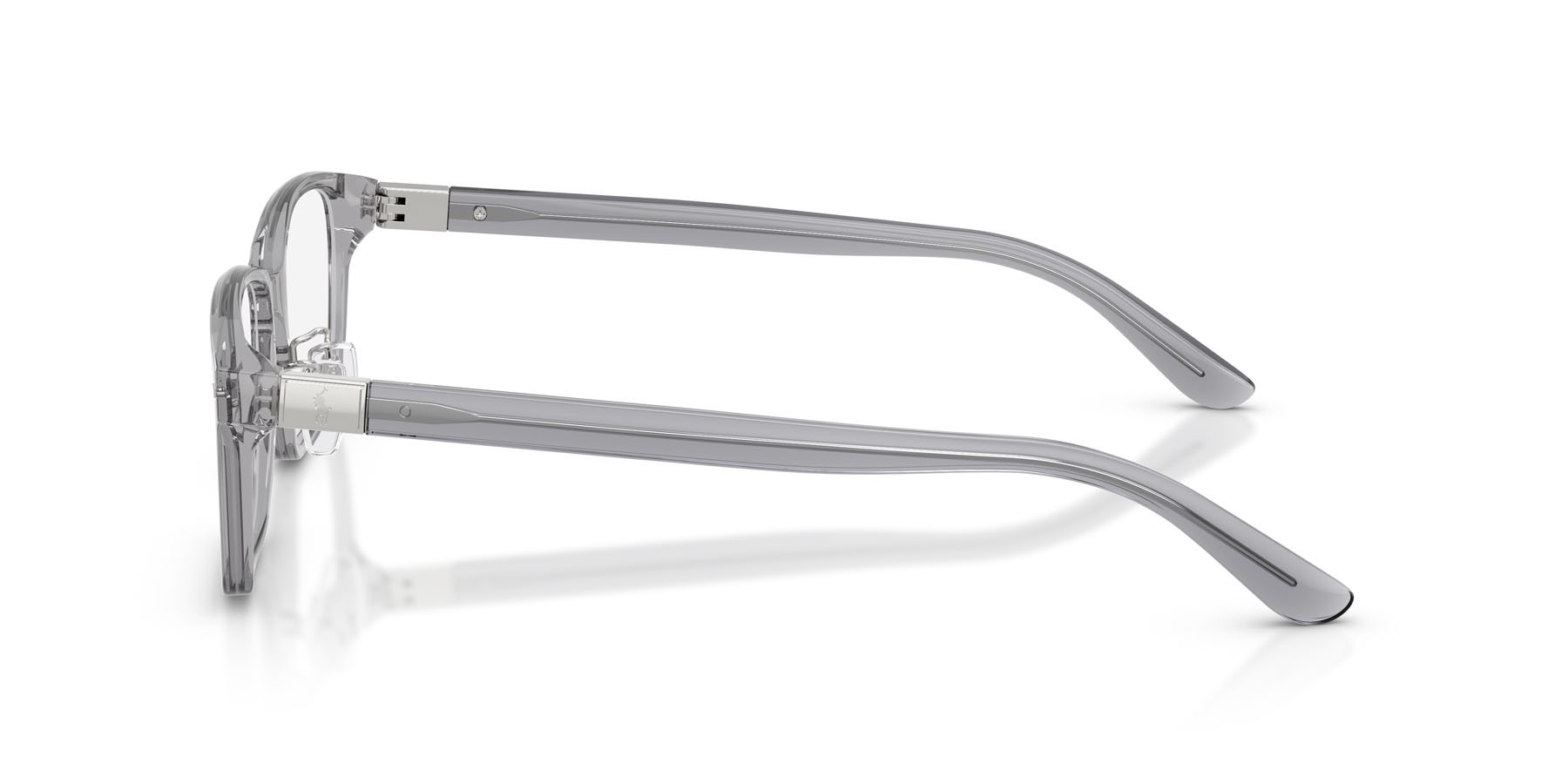 Eyeglasses Polo PH 2299D (6322) color grigio trasparente lucido shape rectangle lenses lente demo