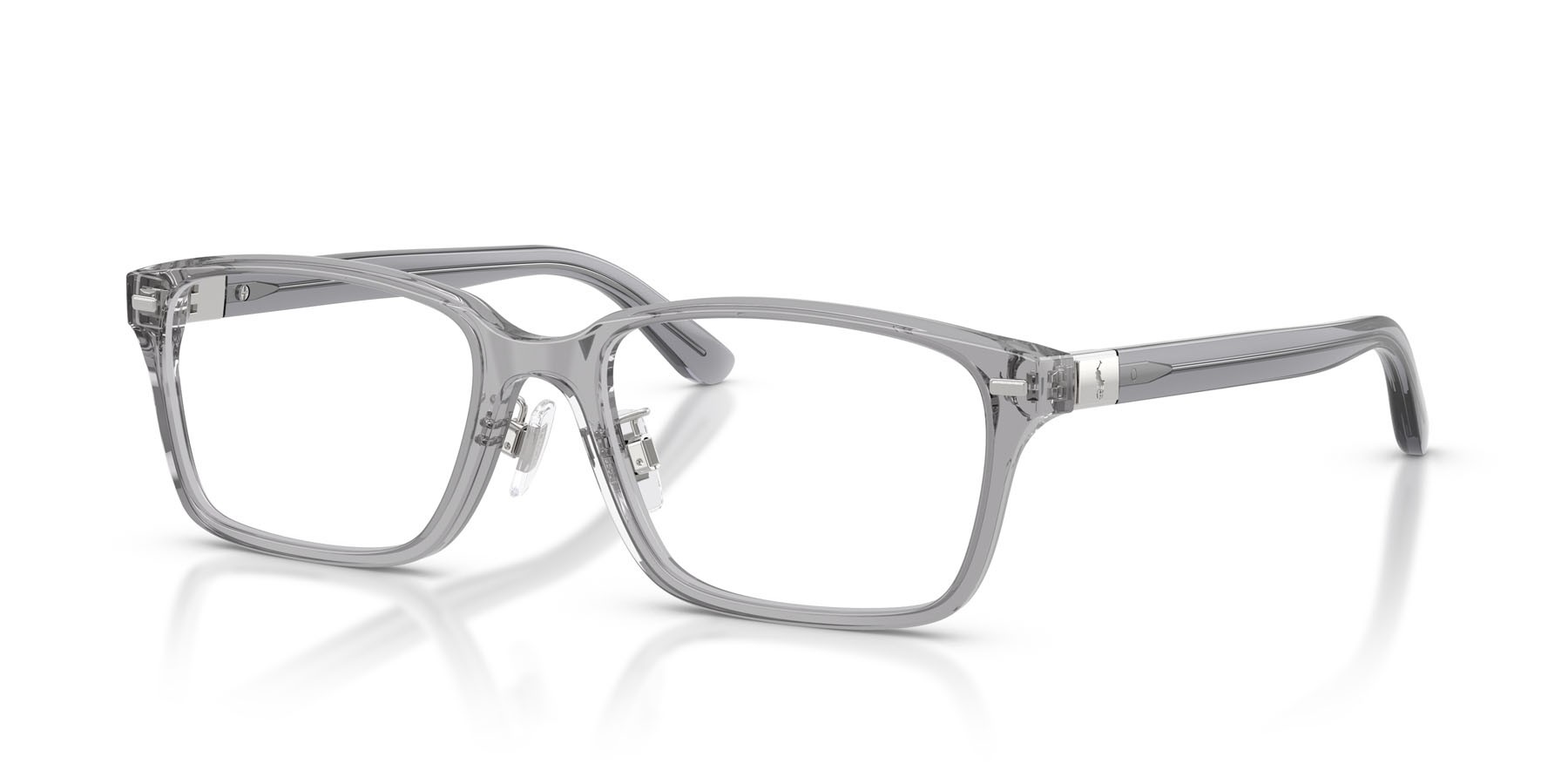 Eyeglasses Polo PH 2299D (6322) color grigio trasparente lucido shape rectangle lenses lente demo