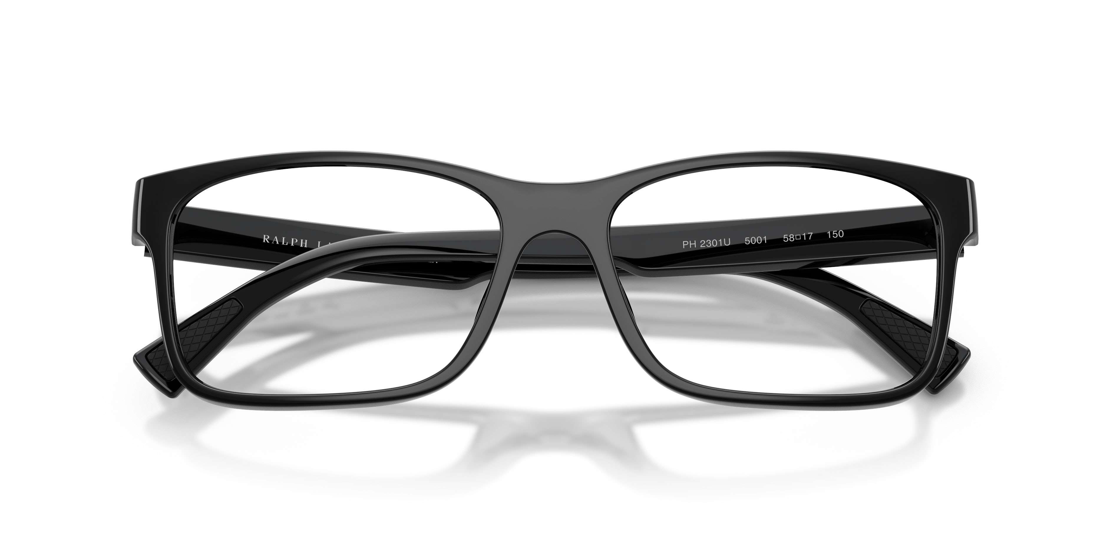 Occhiali da vista Polo PH 2301U (5001) colore nero lucido forma rettangolare lenti lente demo