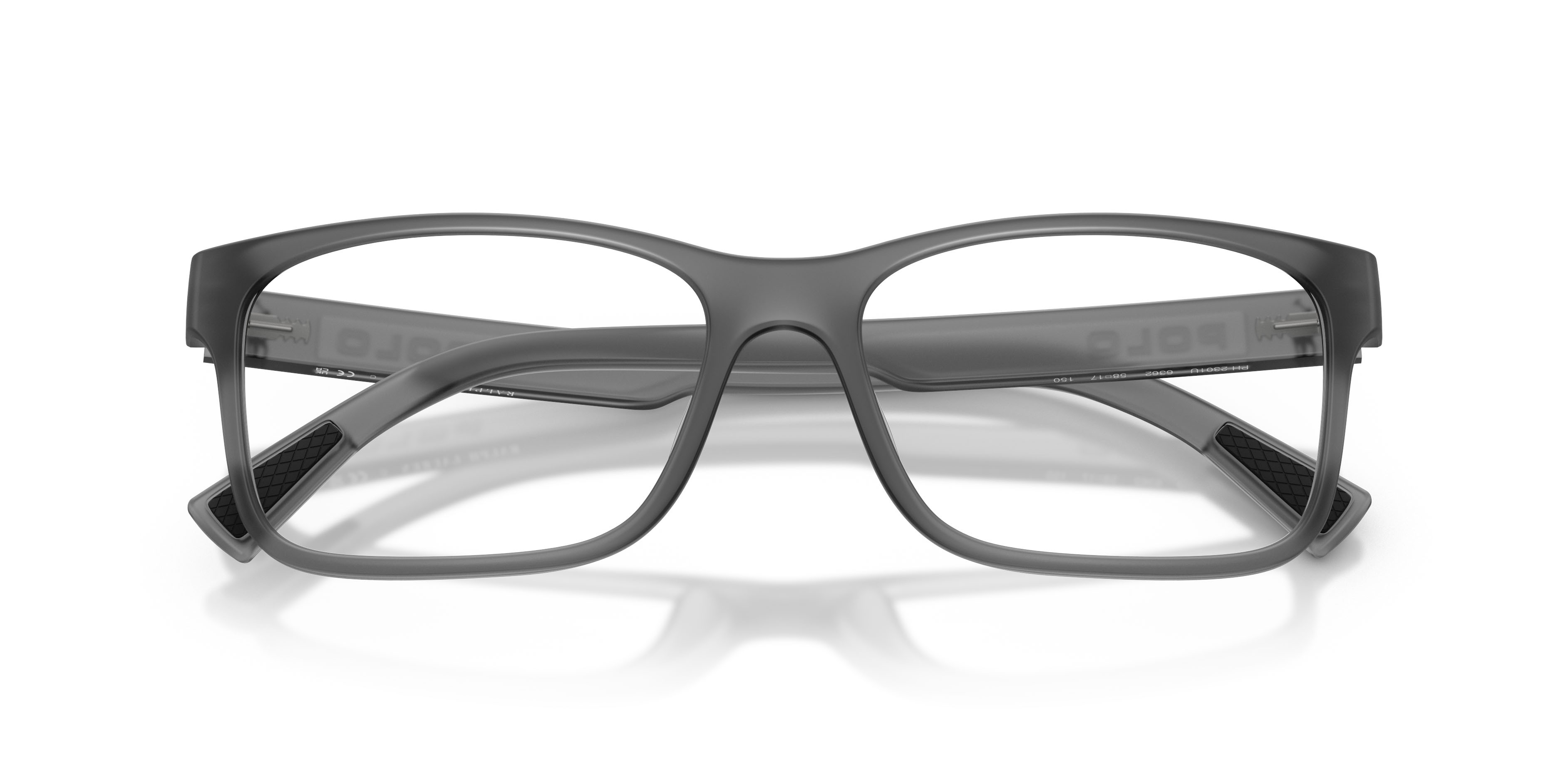 Occhiali da vista Polo PH 2301U (6362) colore grigio opaco trasparente forma rettangolare lenti lente demo