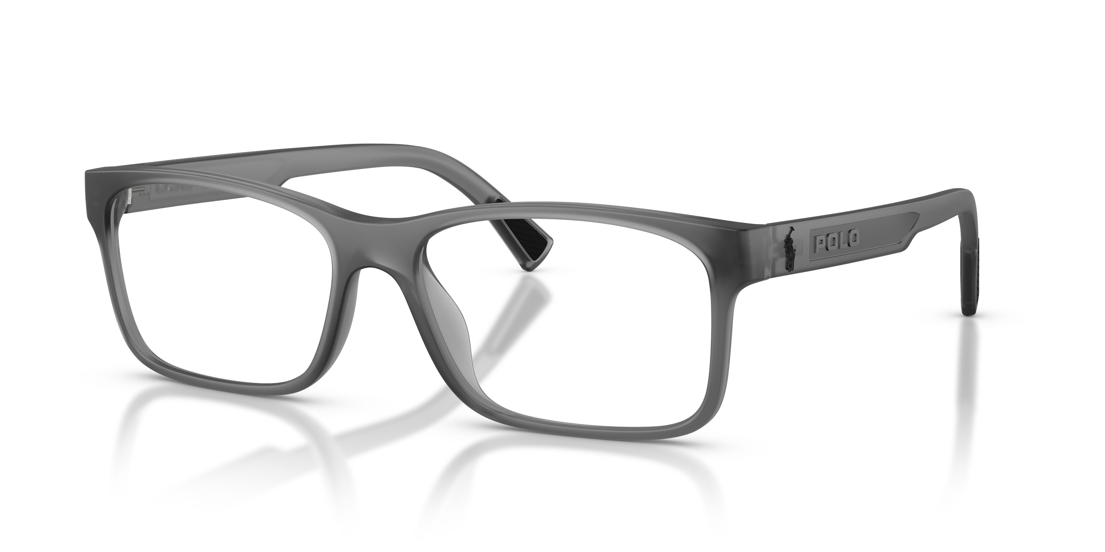 Occhiali da vista Polo PH 2301U (6362) colore grigio opaco trasparente forma rettangolare lenti lente demo