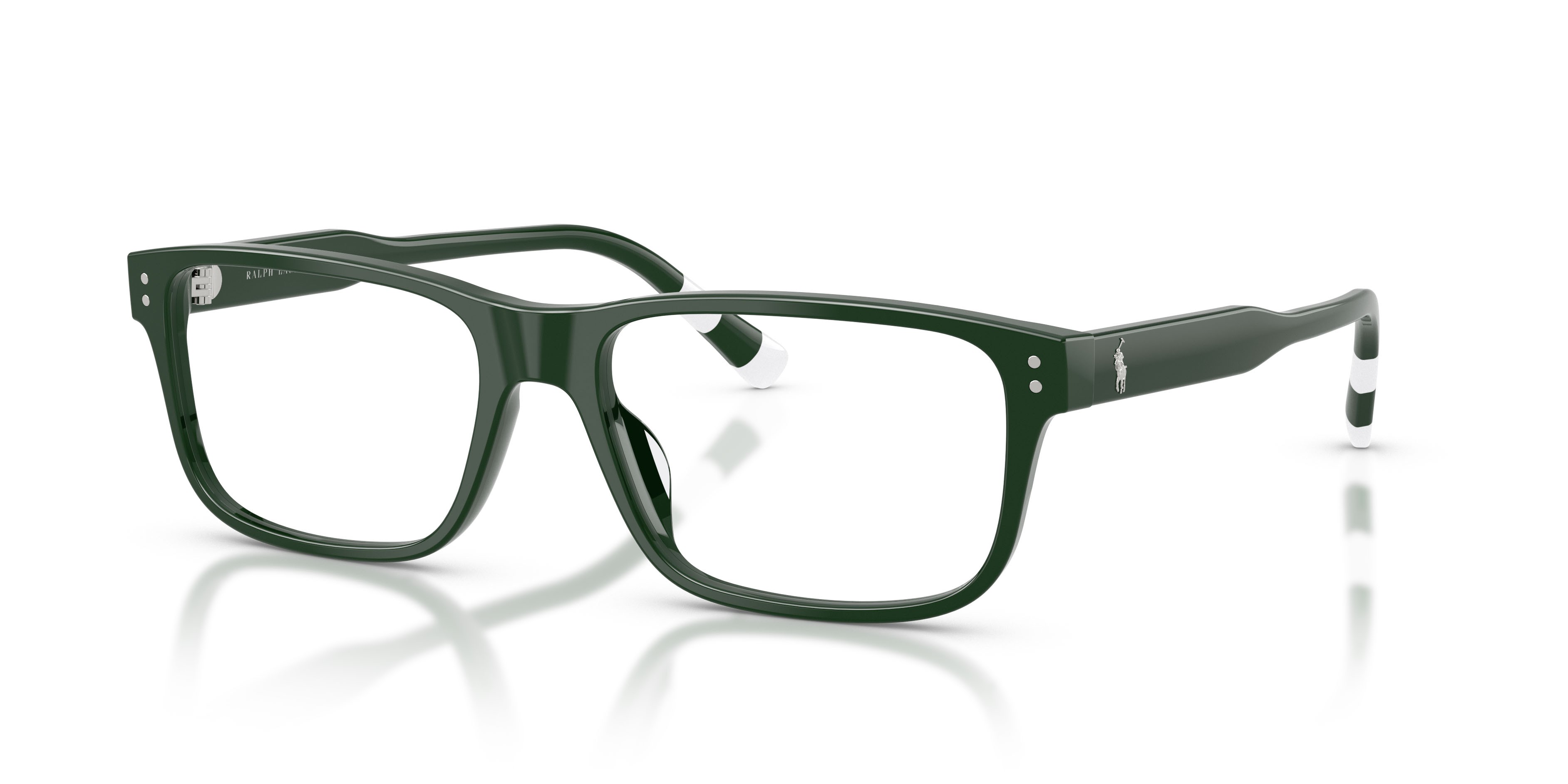 Eyeglasses Polo PH 2302U (6316) color verde lucido shape rectangle lenses lente demo