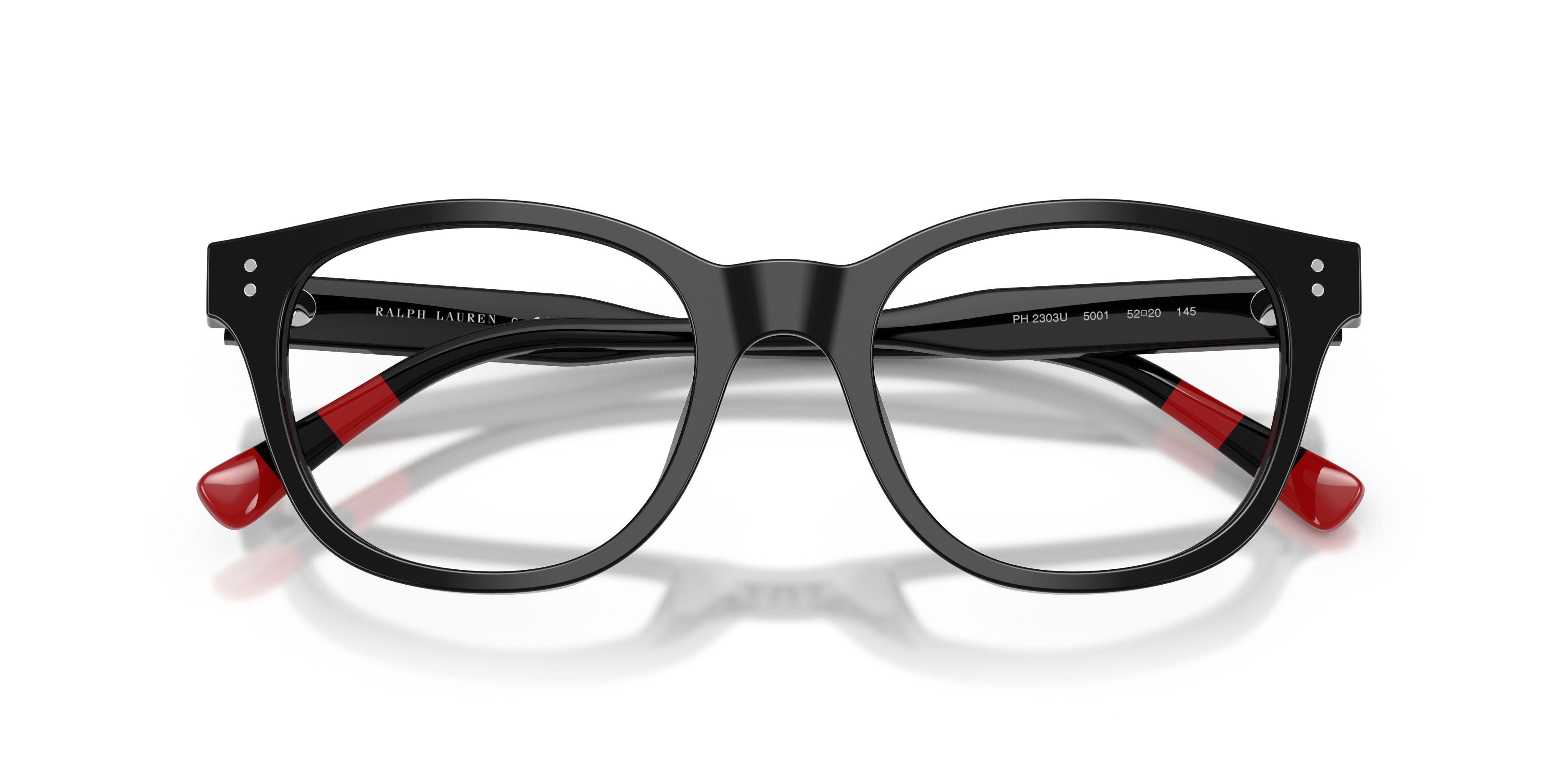 Occhiali da vista Polo PH 2303U (5001) colore nero lucido forma quadrato lenti lente demo