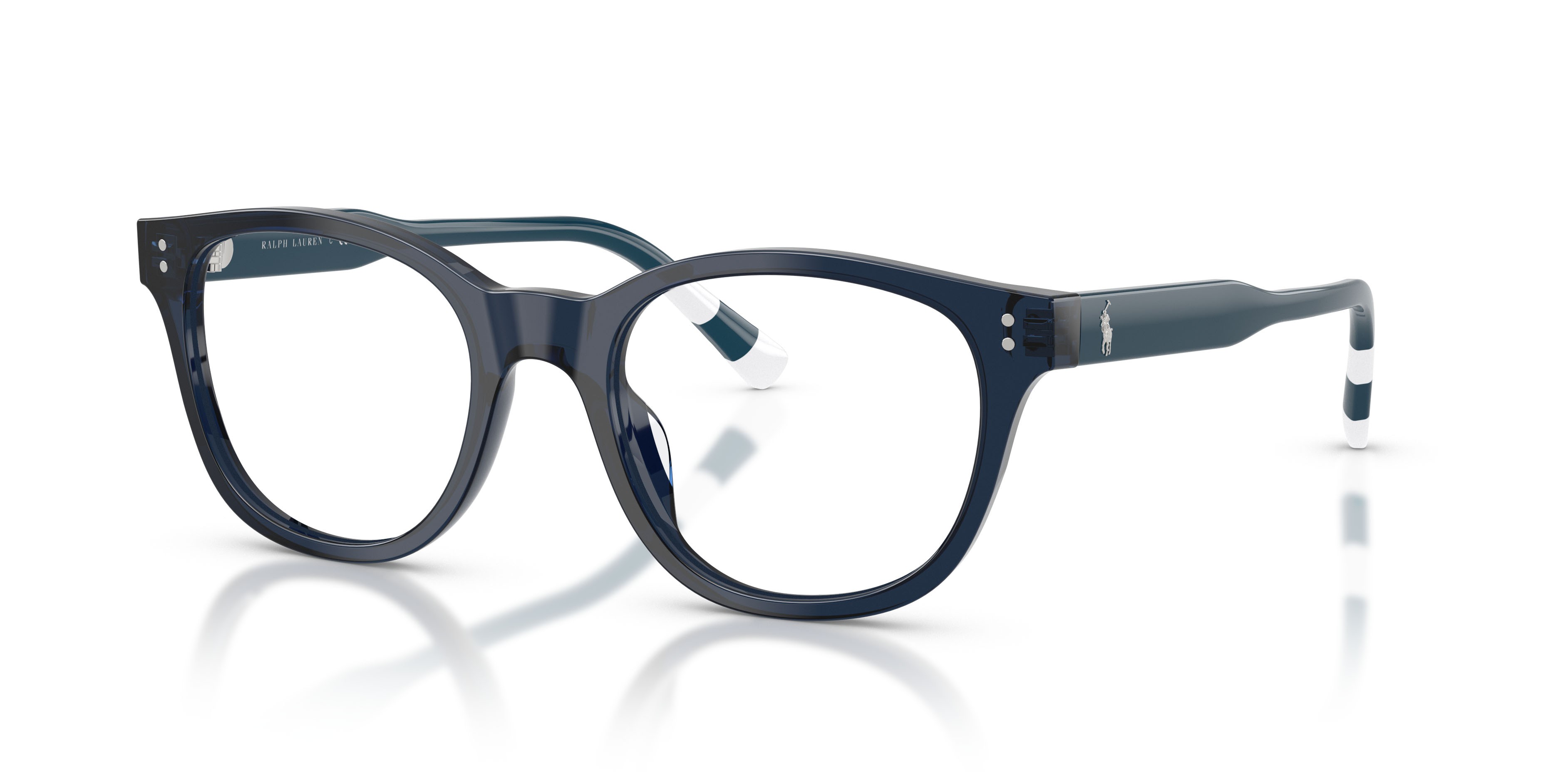 Occhiali da vista Polo PH 2303U (6314) colore blu trasparente lucido forma quadrato lenti lente demo