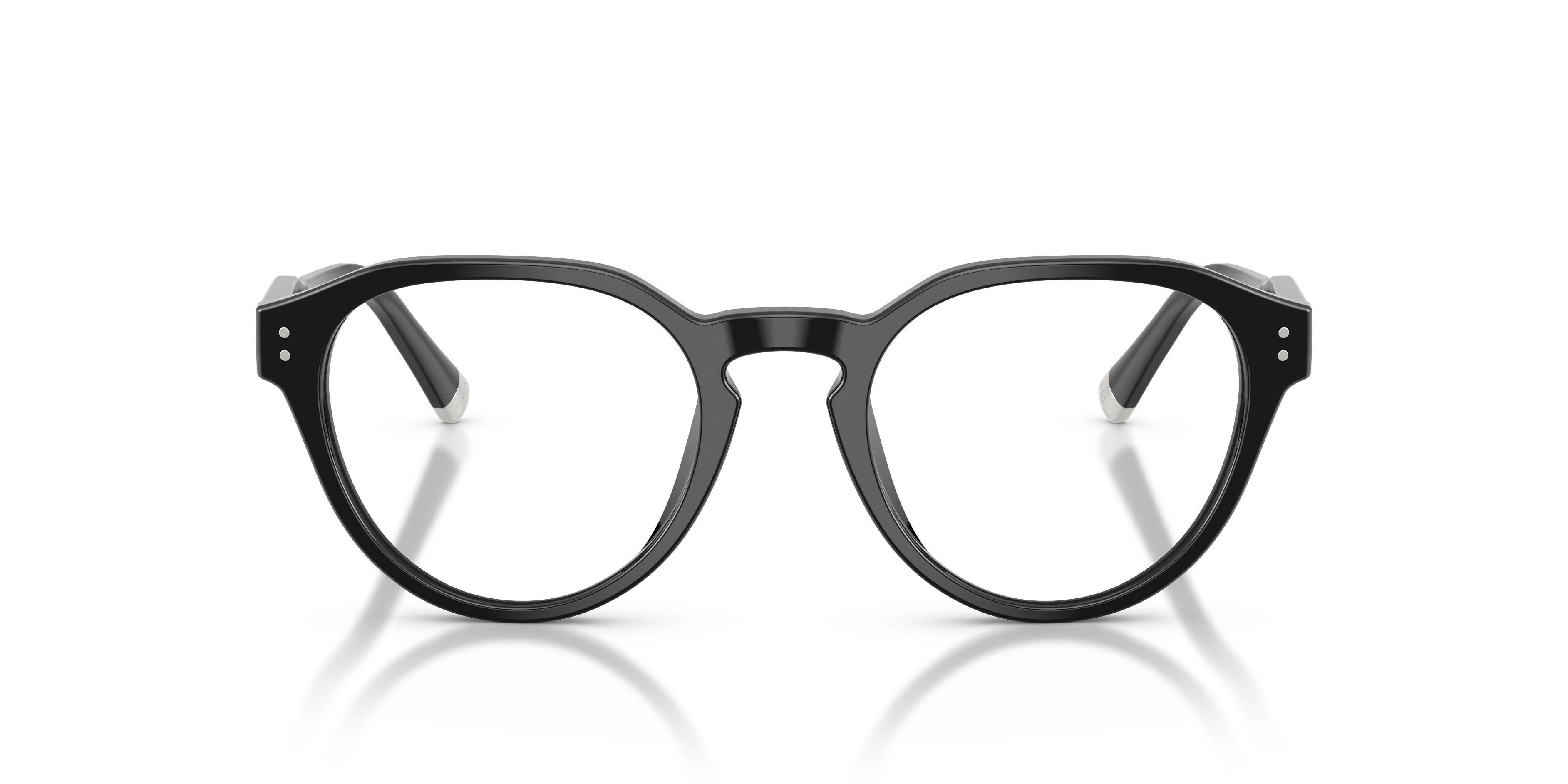 Occhiali da vista Polo PH 2304U (5001) colore nero lucido forma pantos lenti lente demo
