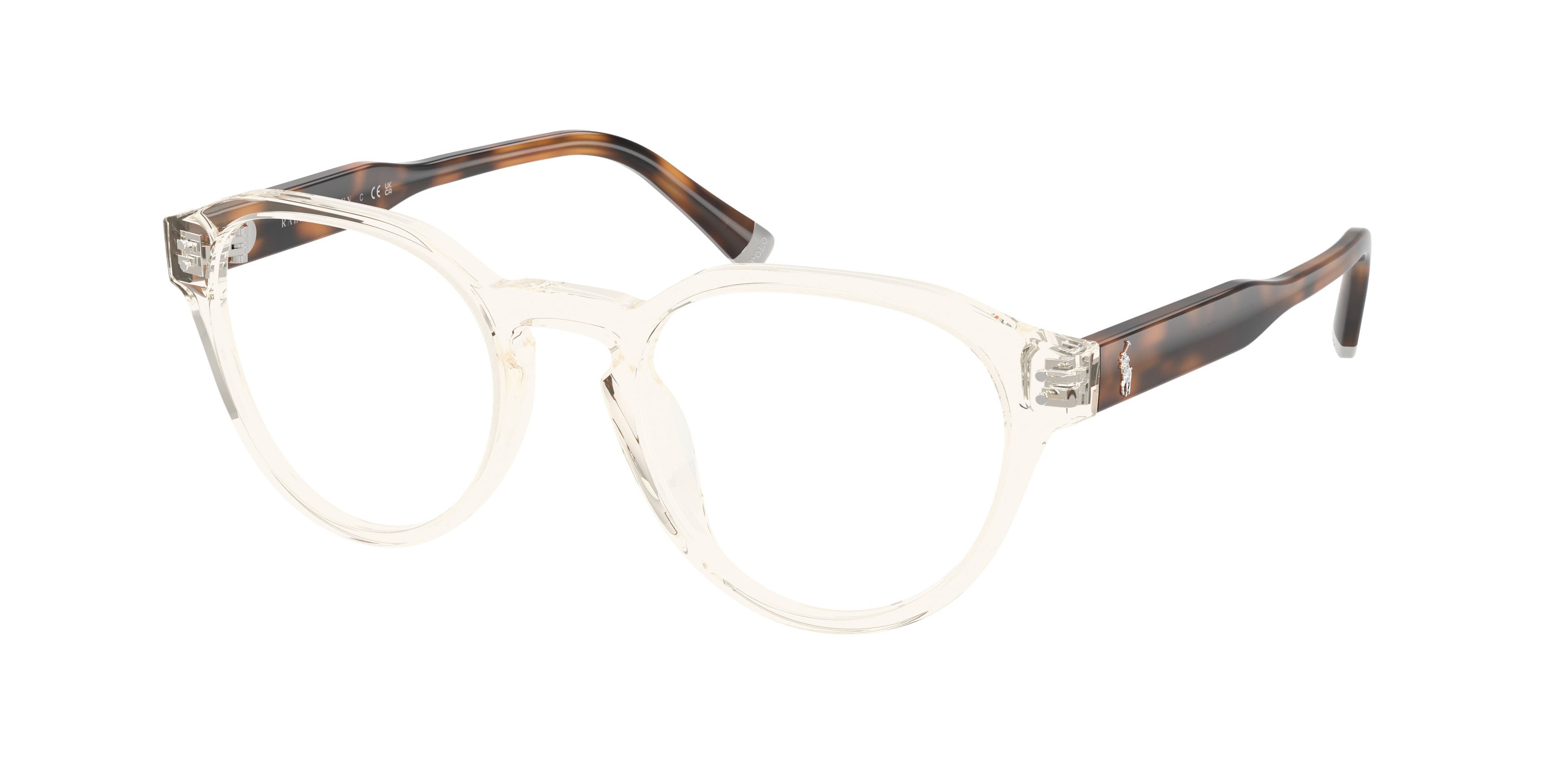 Eyeglasses Polo PH 2304U (6357) color trasparente giallo lucido shape pantos lenses lente demo