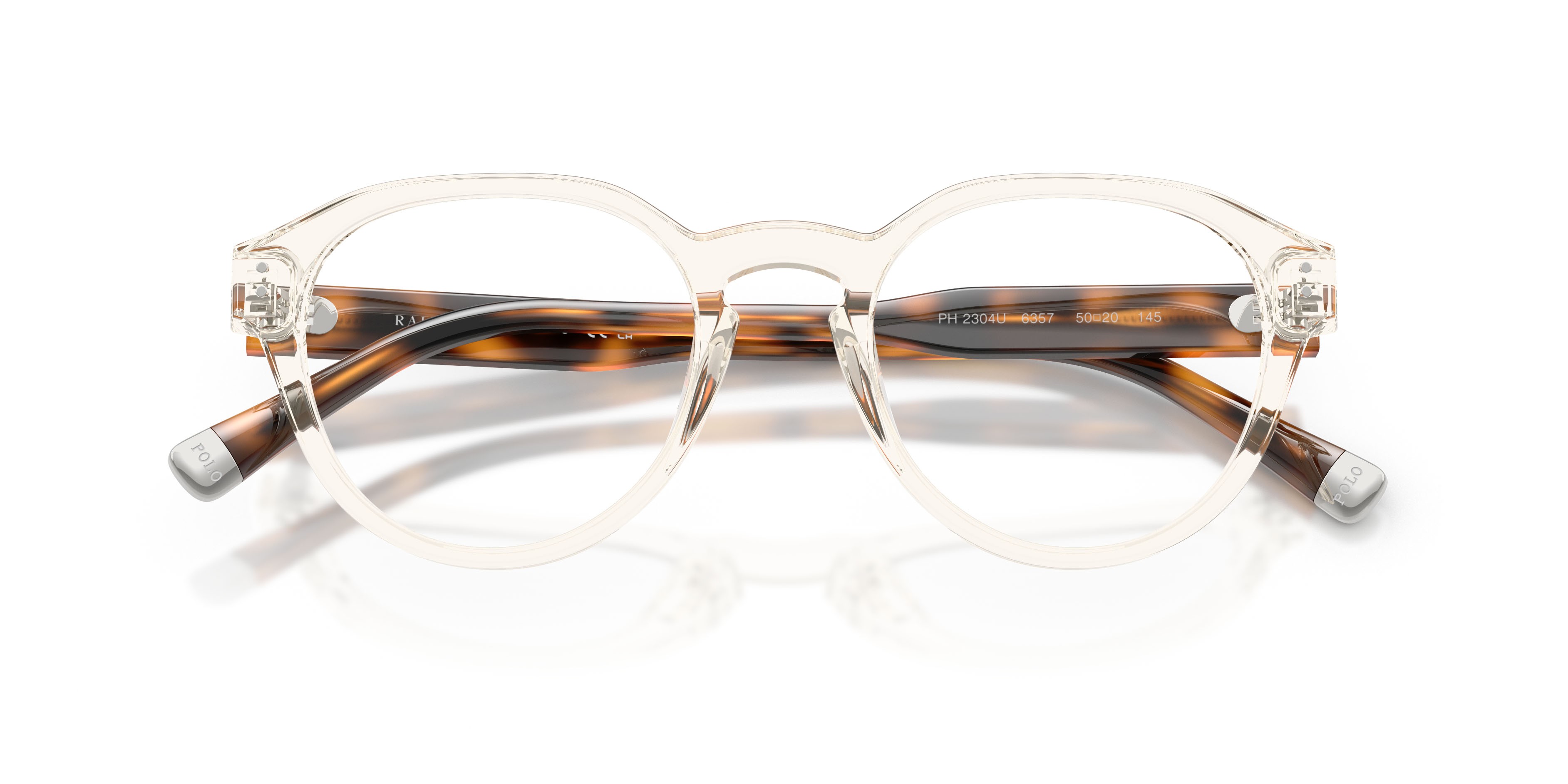 Eyeglasses Polo PH 2304U (6357) color trasparente giallo lucido shape pantos lenses lente demo