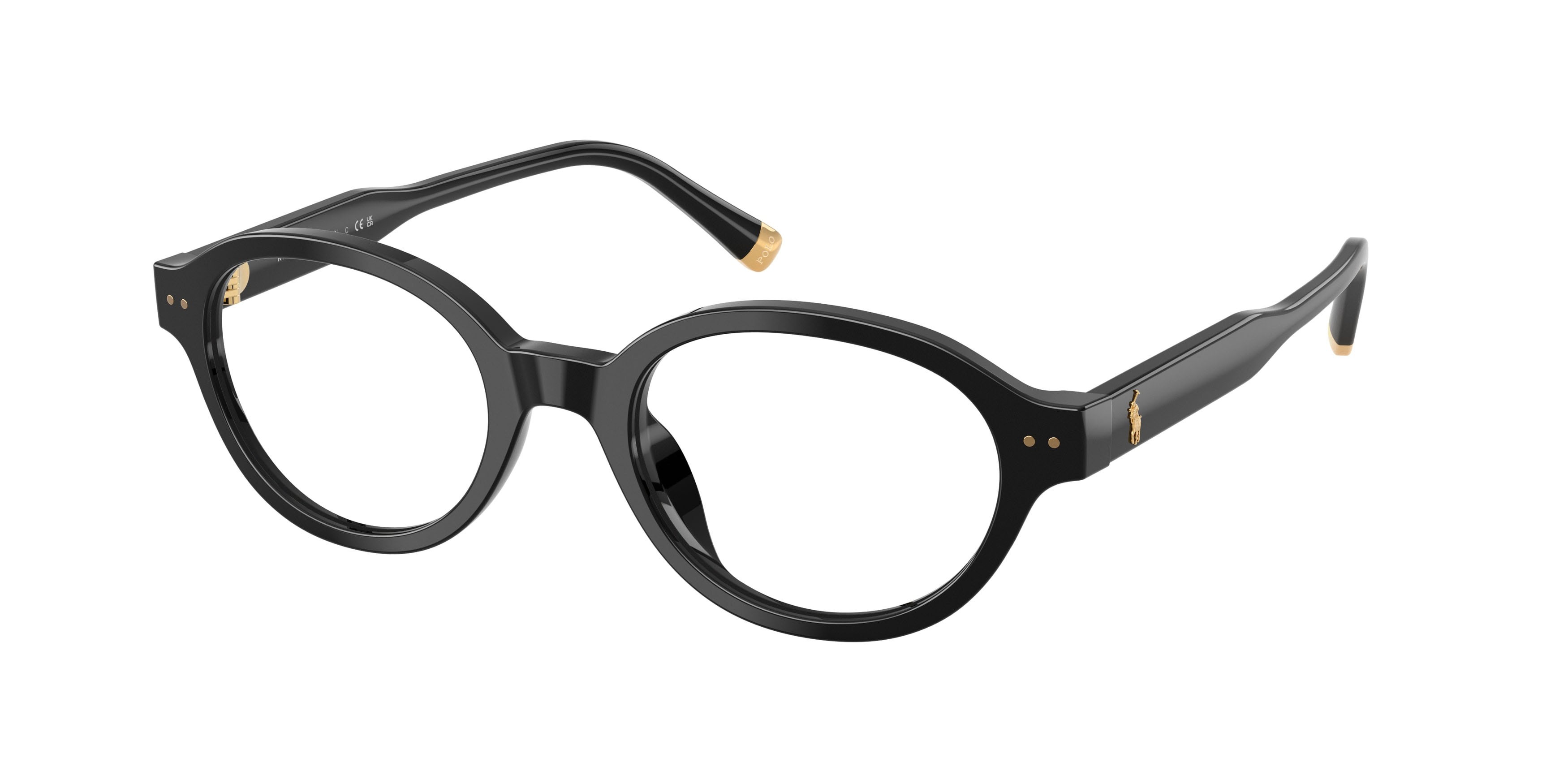 Eyeglasses Polo PH 2305U (5001) color nero lucido shape oval lenses lente demo