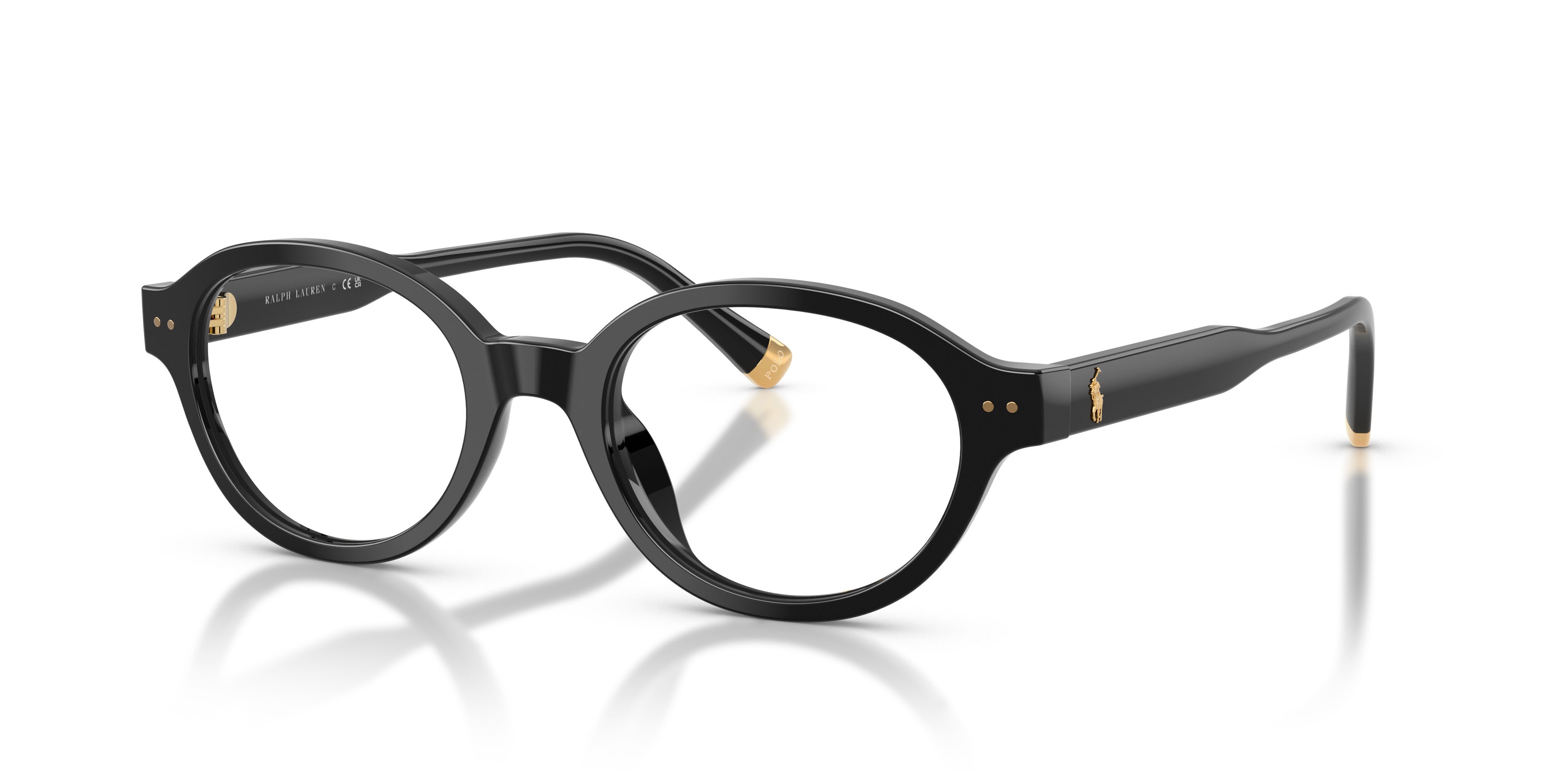 Eyeglasses Polo PH 2305U (5001) color nero lucido shape oval lenses lente demo
