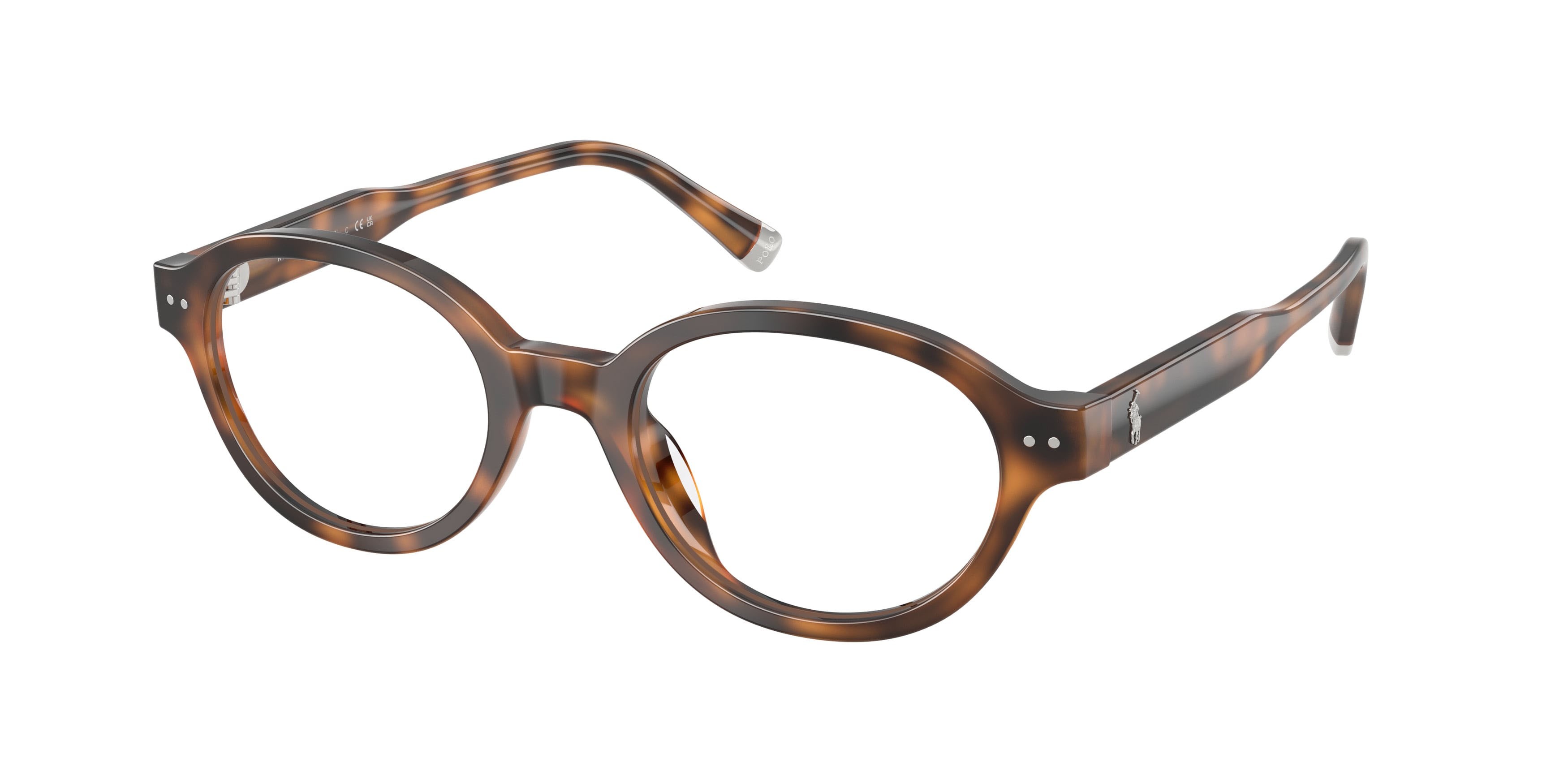 Eyeglasses Polo PH 2305U (6089) color rosso lucido havana shape oval lenses lente demo