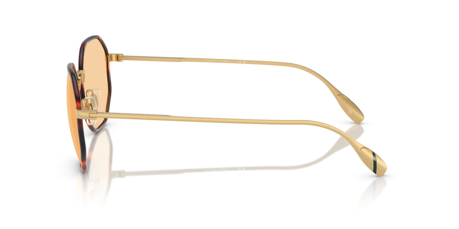 Occhiali da sole Polo PH 3157 (9477/7) colore oro semilucido forma quadrato lenti arancione chiaro