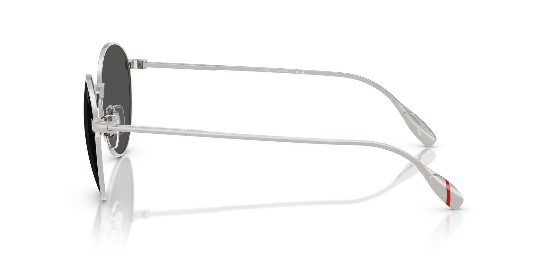 Occhiali da sole Polo PH 3158 (908887) colore argento spazzolato forma rotondo lenti grigio scuro