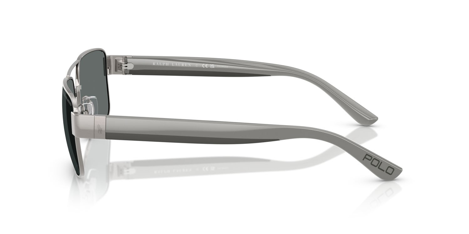 Occhiali da sole Polo PH 3161 (926681) colore gunmetal spazzolato forma rettangolare lenti polar grigio scuro