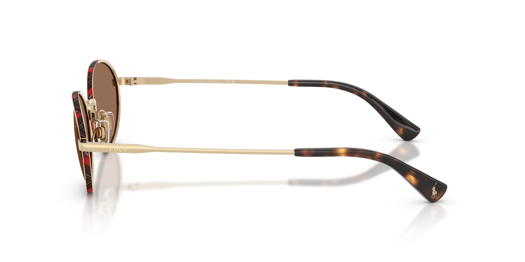 Occhiali da sole Polo PH 3162 (928673) colore oro pallido lucido forma ovale lenti marrone scuro