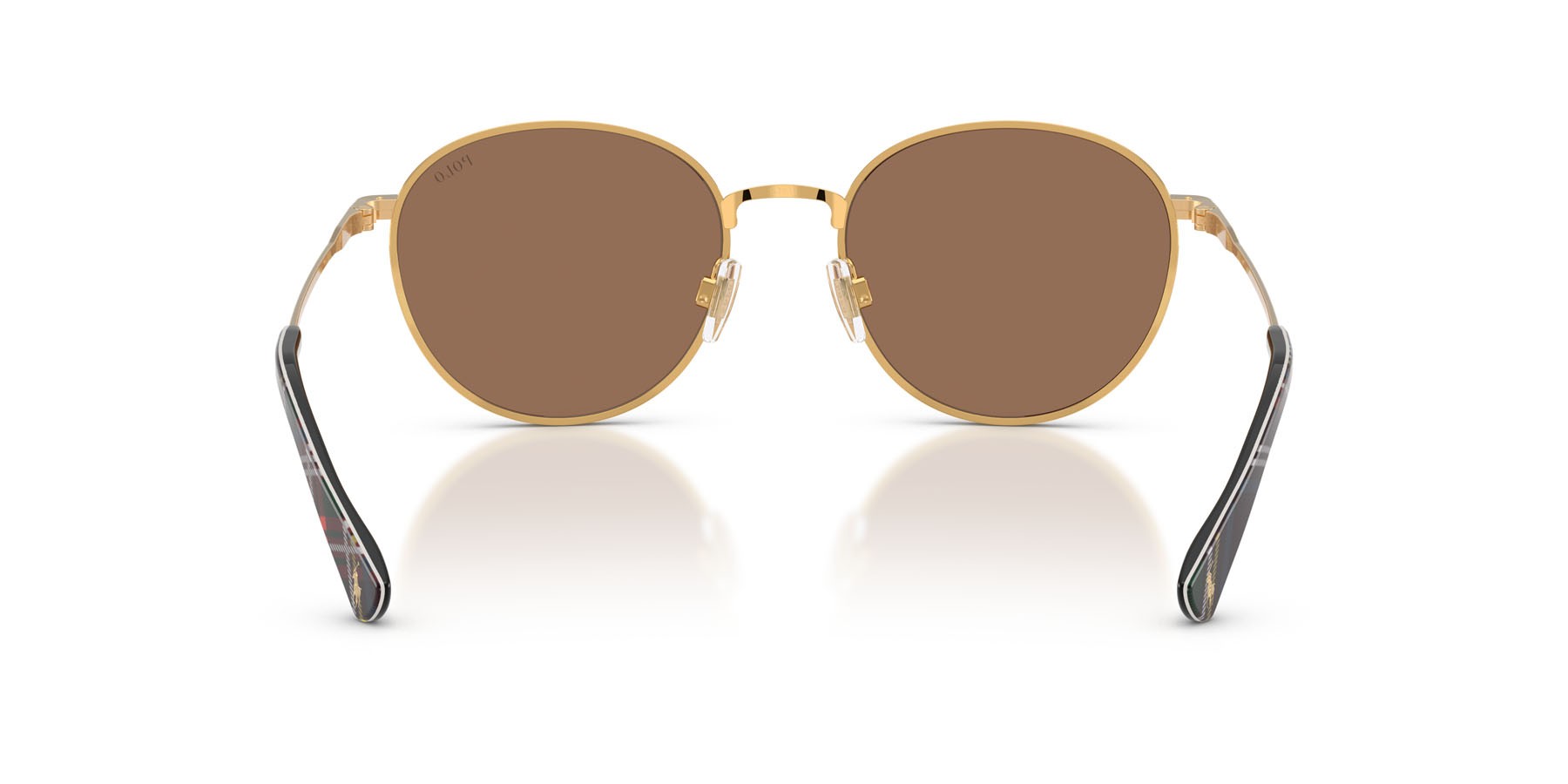 Occhiali da sole Polo PH 3163 (940273) colore ottone brillante forma pantos lenti marrone scuro