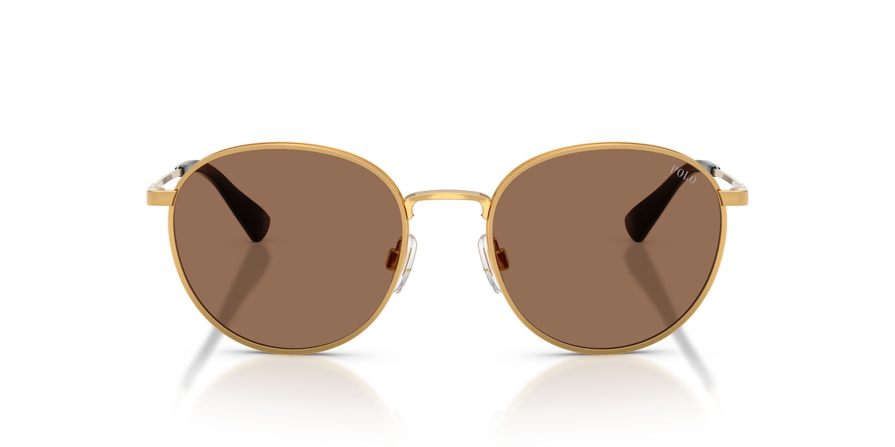 Occhiali da sole Polo PH 3163 (940273) colore ottone brillante forma pantos lenti marrone scuro