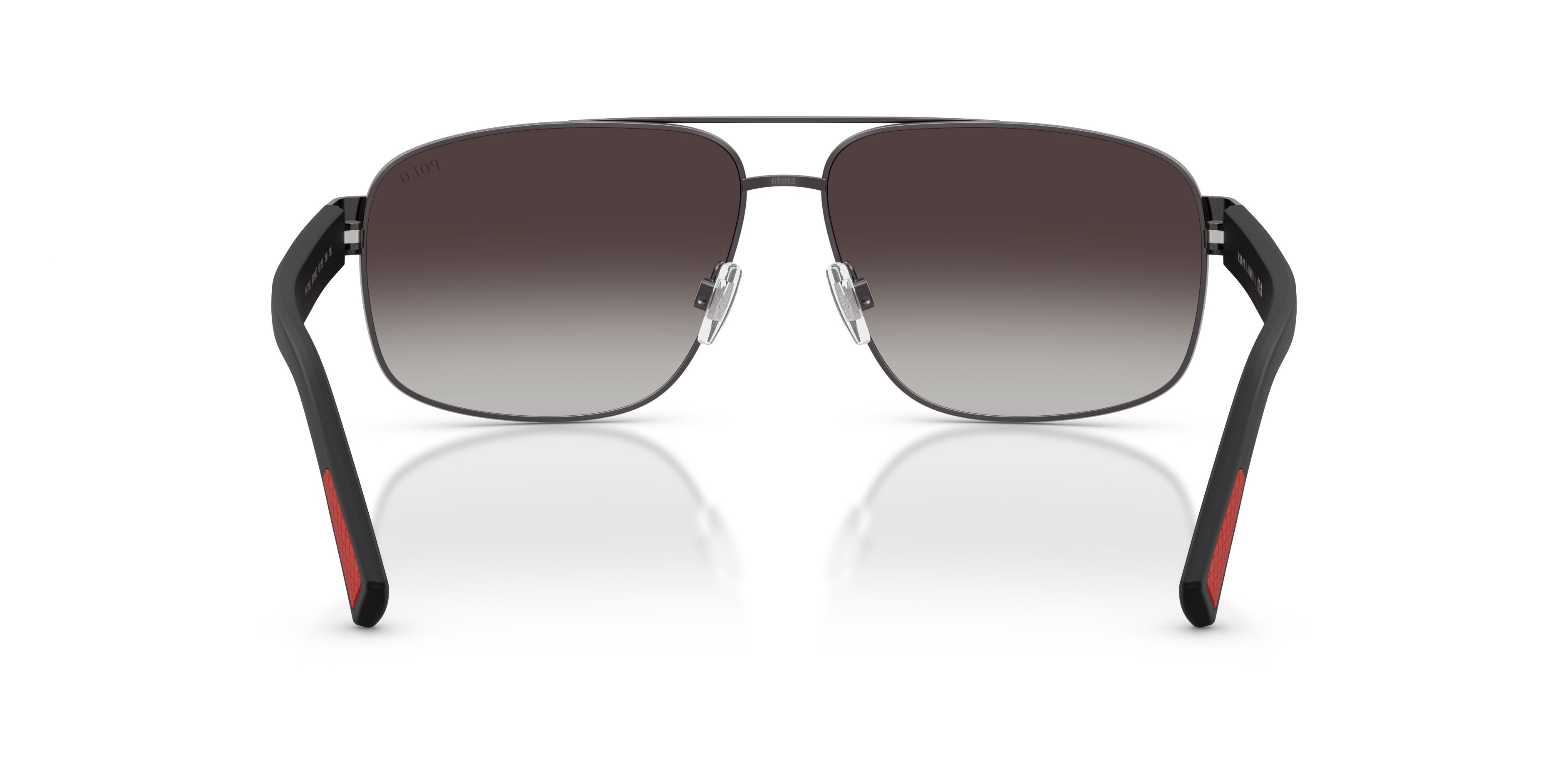 Occhiali da sole Polo PH 3165 (92158G) colore gunmetal scuro semi-brillante forma aviator lenti nero sfumato