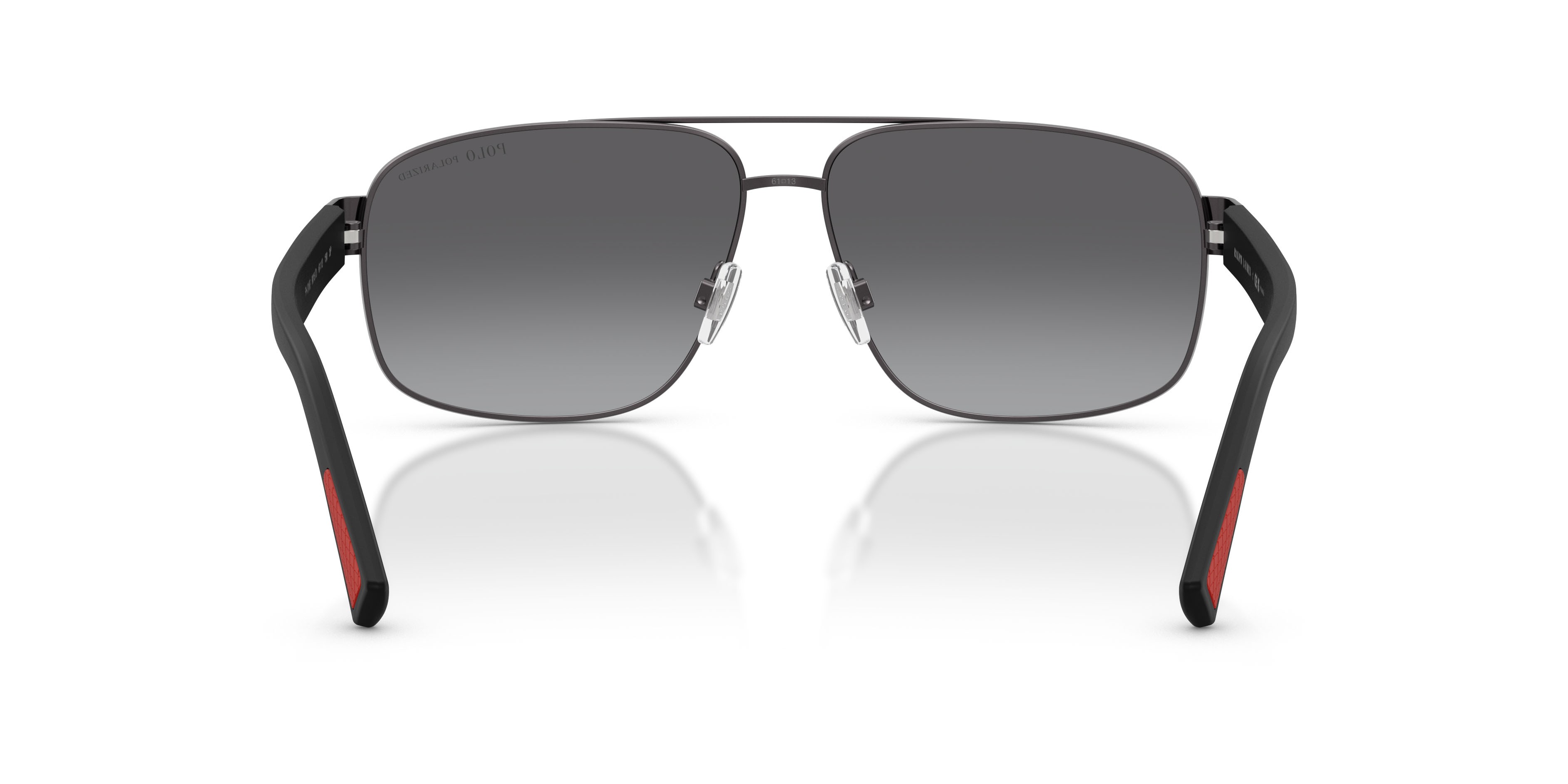 Sunglasses Polo PH 3165 (9215T3) color gunmetal scuro semi-brillante shape aviator lenses polarizzata grigio sfumato