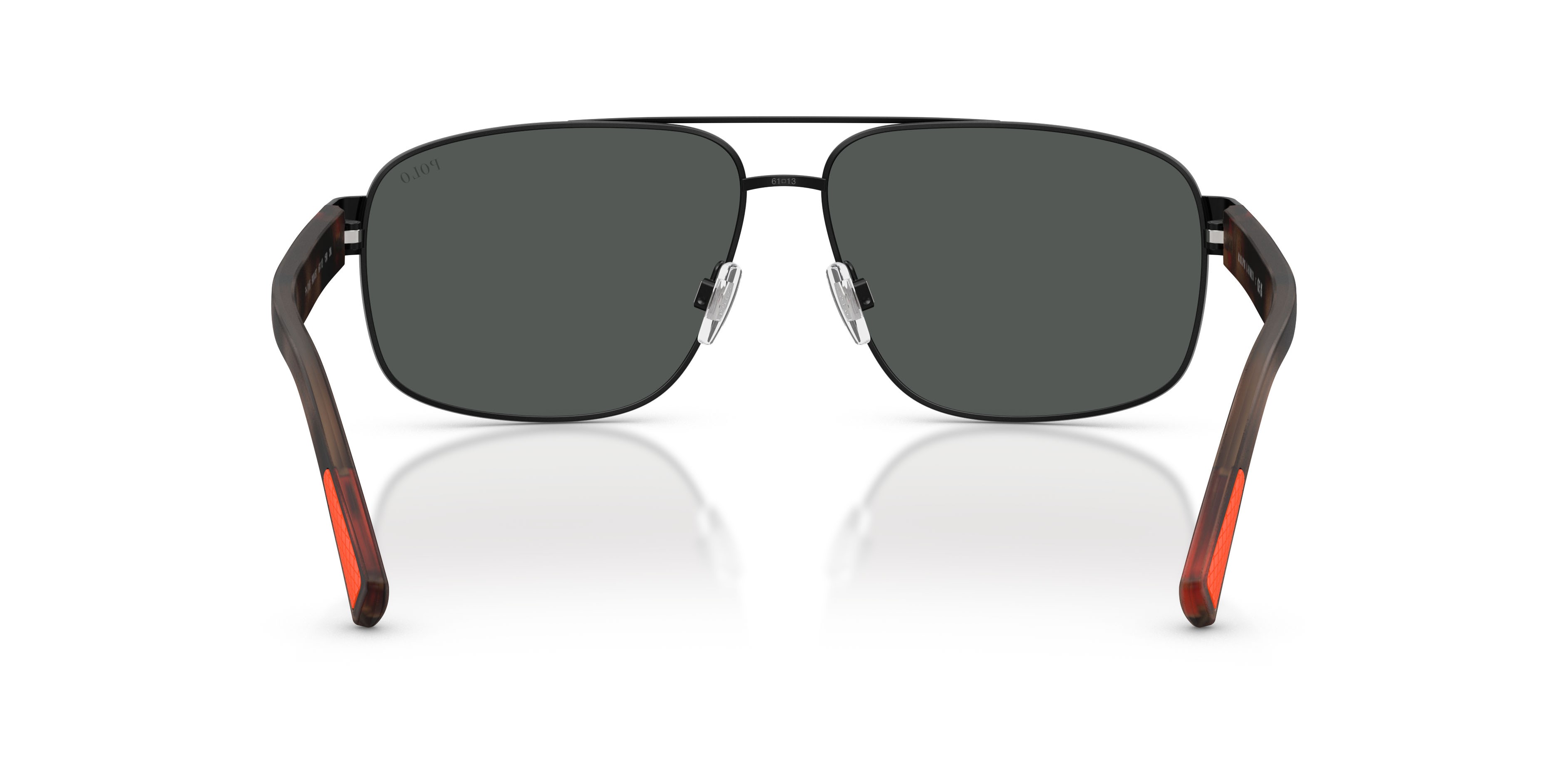 Occhiali da sole Polo PH 3165 (930487) colore nero semi-brillante forma aviator lenti grigio scuro