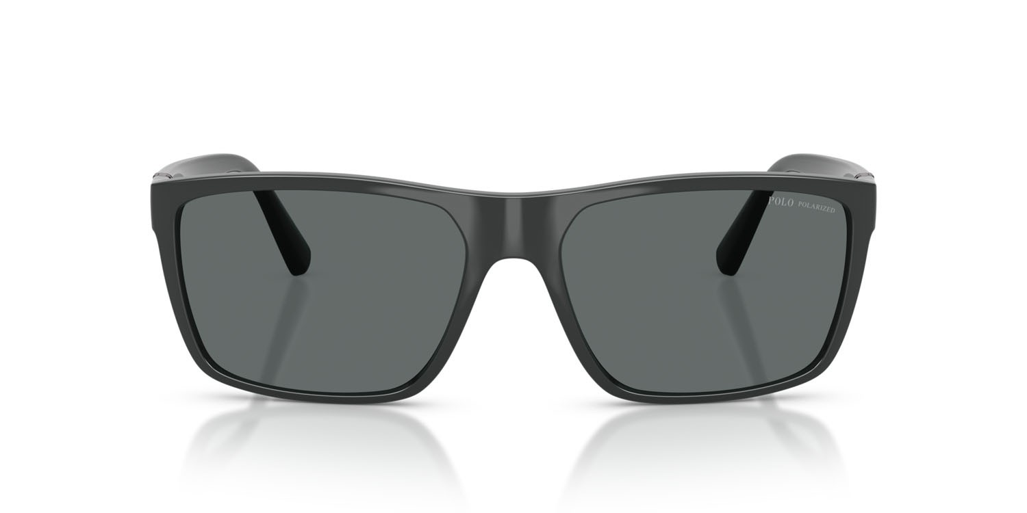 Occhiali da sole Polo PH 4133 (558981) colore grigio scuro lucido forma rettangolare lenti polar grigio scuro