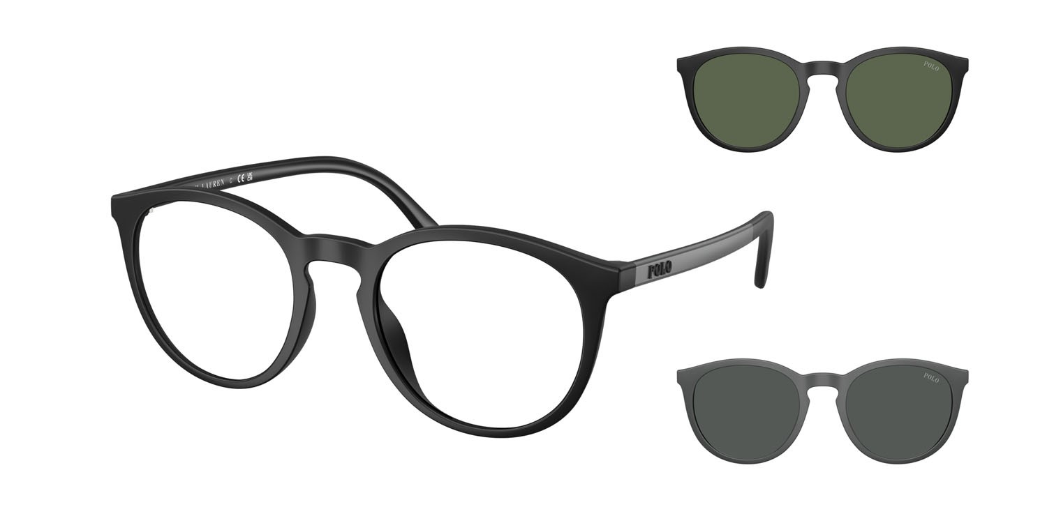 Sunglasses Polo PH 4183U (50019A) color nero opaco shape pantos lenses polar verde scuro