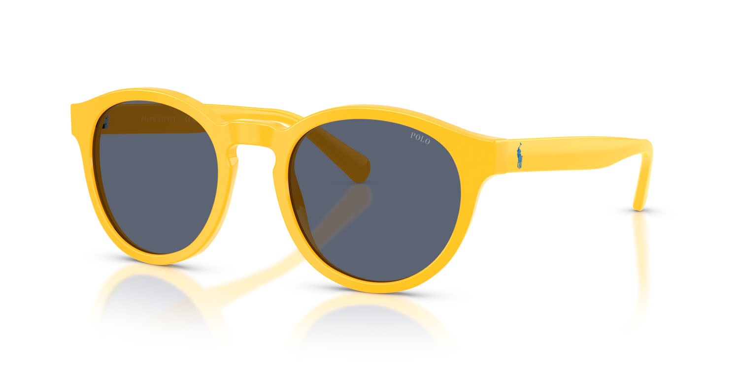 Occhiali da sole Polo PH 4192 (542087) colore giallo brillante forma rotondo lenti grigio/blu