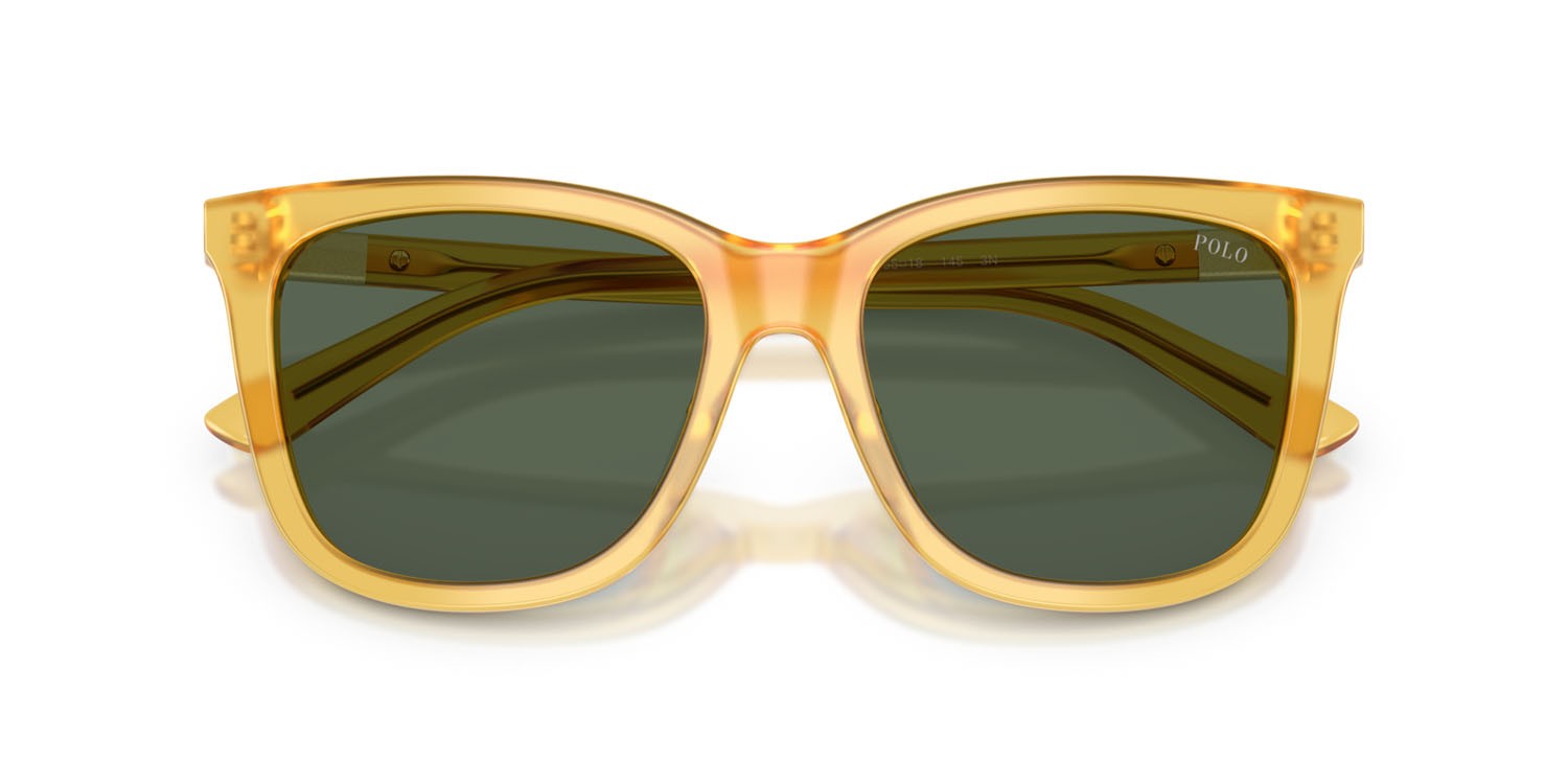 Occhiali da sole Polo PH 4201U (500571) colore giallo lucido opalino forma quadrato lenti verde