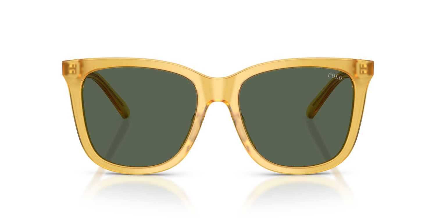 Occhiali da sole Polo PH 4201U (500571) colore giallo lucido opalino forma quadrato lenti verde