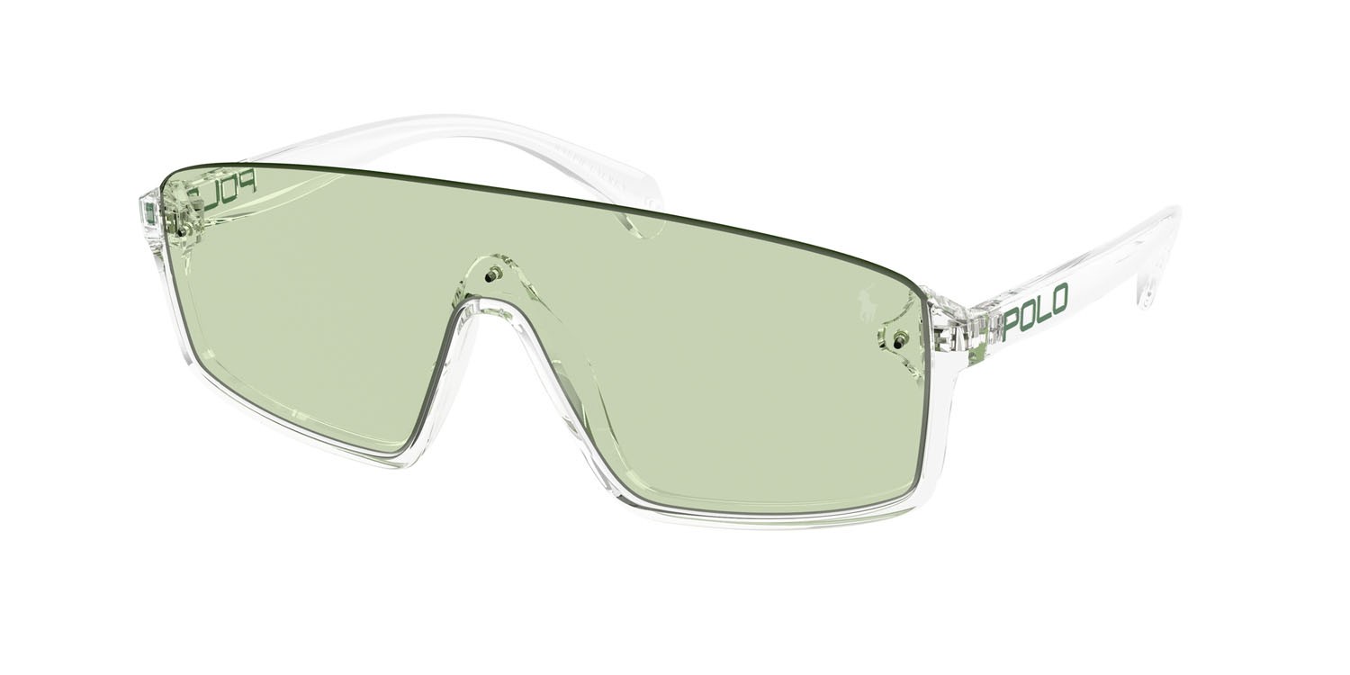 Occhiali da sole Polo PH 4211U (586982) colore crystal brillante forma irregolare lenti verde chiaro