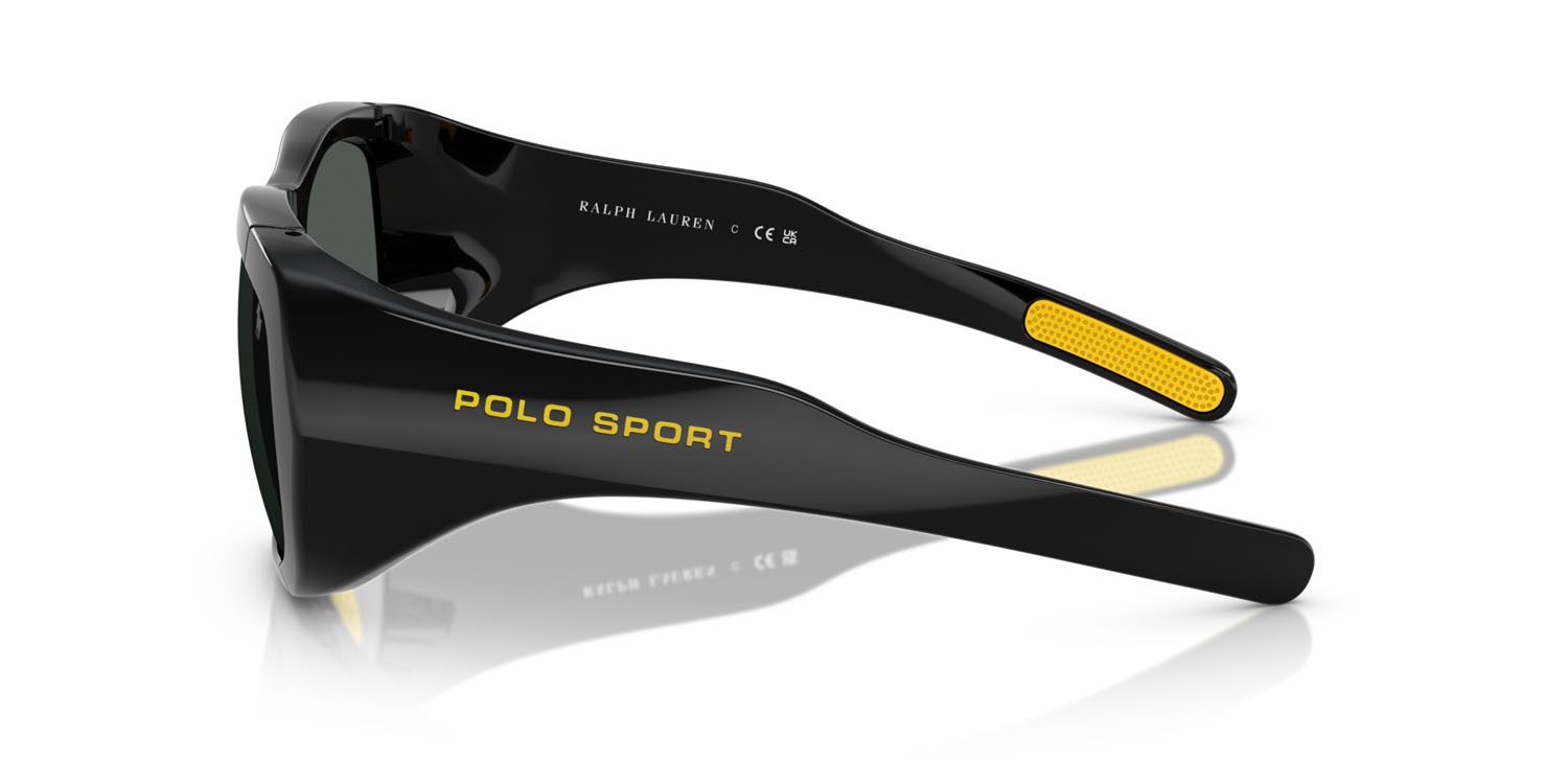 Occhiali da sole Polo PH 4219U (500187) colore nero lucido forma irregolare lenti grigio scuro