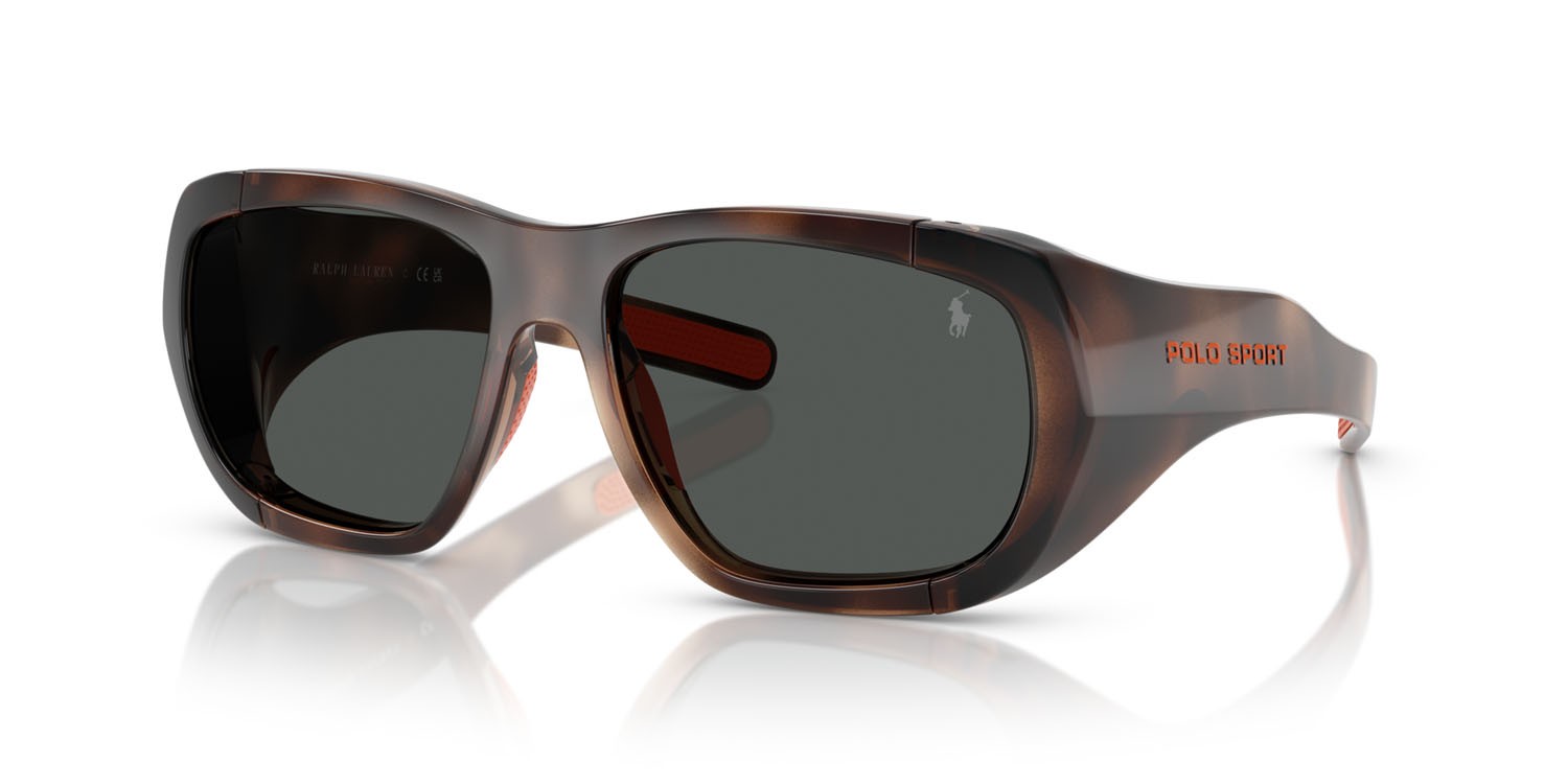 Occhiali da sole Polo PH 4219U (597487) colore havana scuro lucido forma irregolare lenti grigio scuro