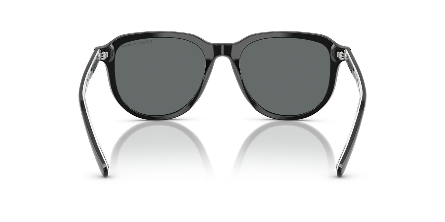 Sunglasses Polo PH 4225 (500181) color nero lucido shape aviator lenses polar grigio scuro