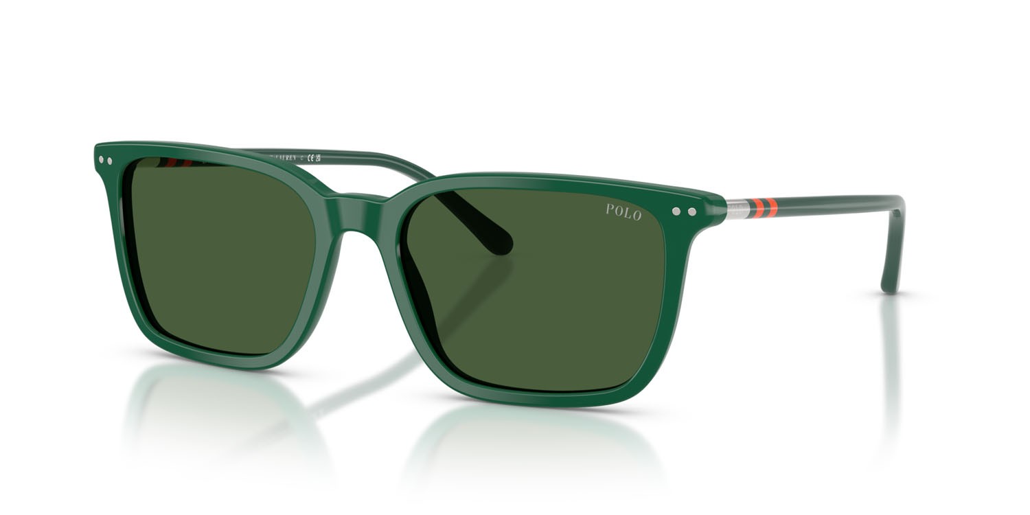Sunglasses Polo PH 4226 (542171) color verde lucido shape square lenses verde bottiglia