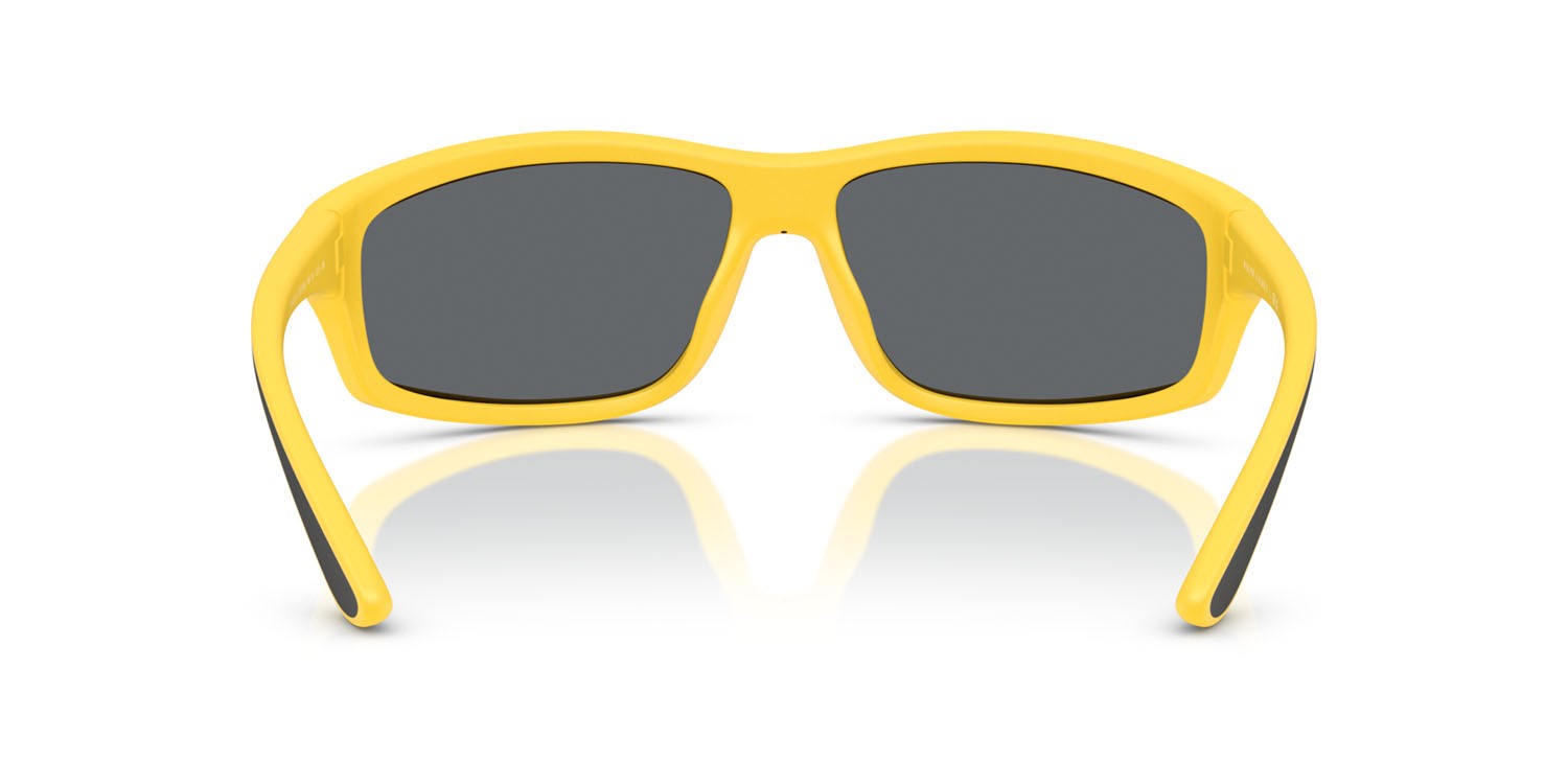 Occhiali da sole Polo PH 4227U (51076G) colore matte yellow/black forma rettangolare lenti grigio nero specchiato