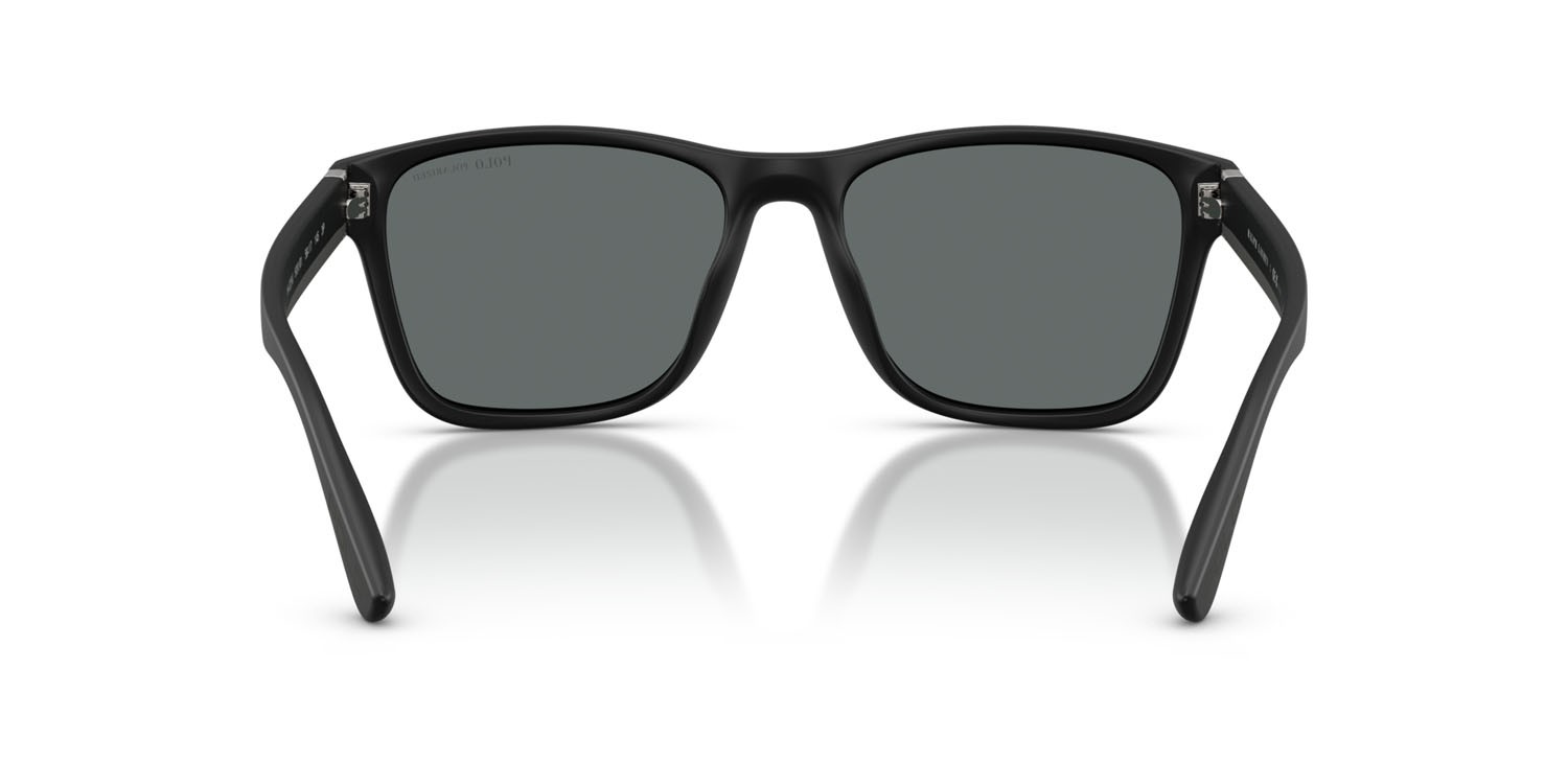 Occhiali da sole Polo PH 4229U (500181) colore nero opaco forma quadrato lenti polar grigio scuro