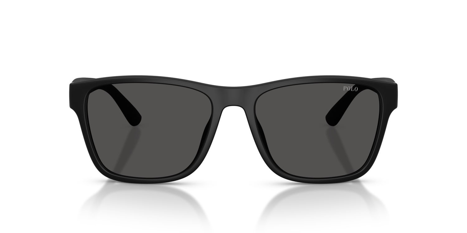 Occhiali da sole Polo PH 4229U (500187) colore nero opaco forma quadrato lenti grigio scuro