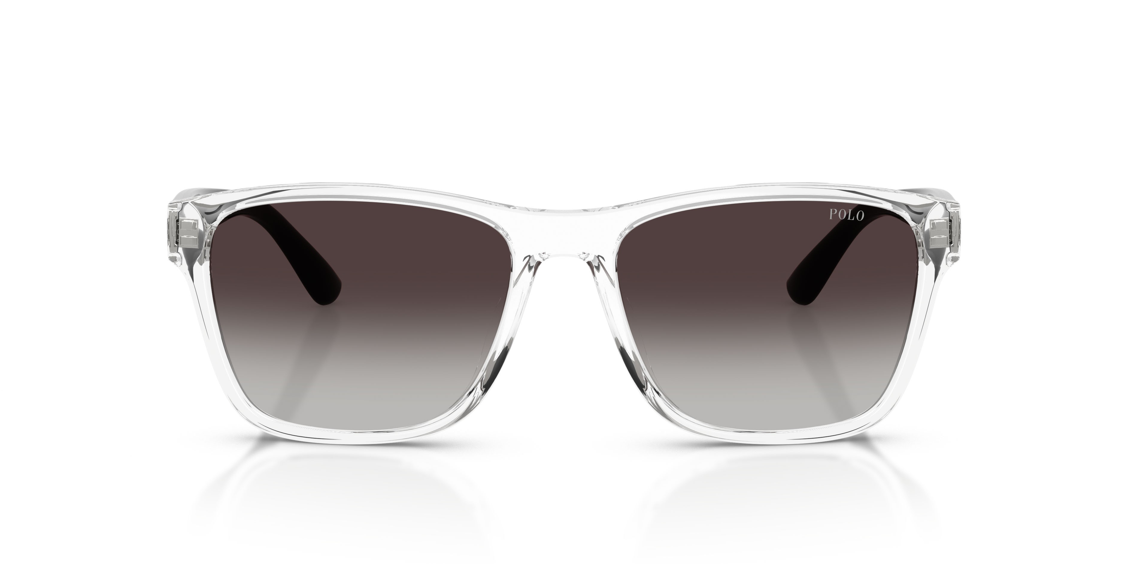 Occhiali da sole Polo PH 4229U (58698G) colore crystal brillante forma quadrato lenti sfumato grigio