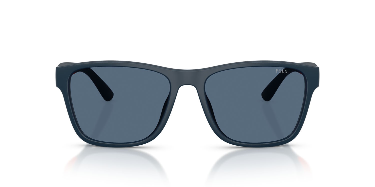 Occhiali da sole Polo PH 4229U (590480) colore blu navy opaco forma quadrato lenti blu scuro